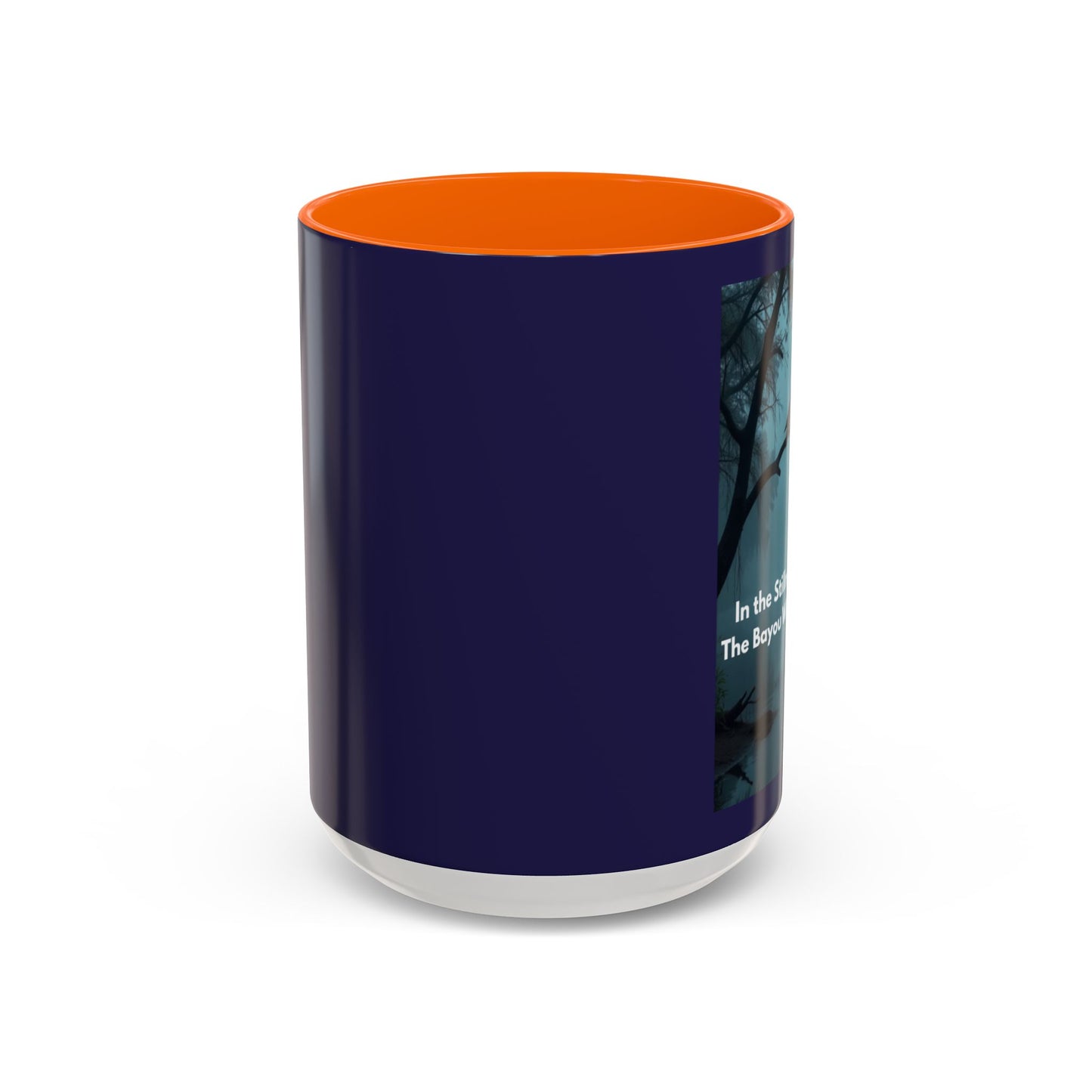 Accent Coffee Mug — Bayou Night Scene with Poetic Quote (11/15oz)
