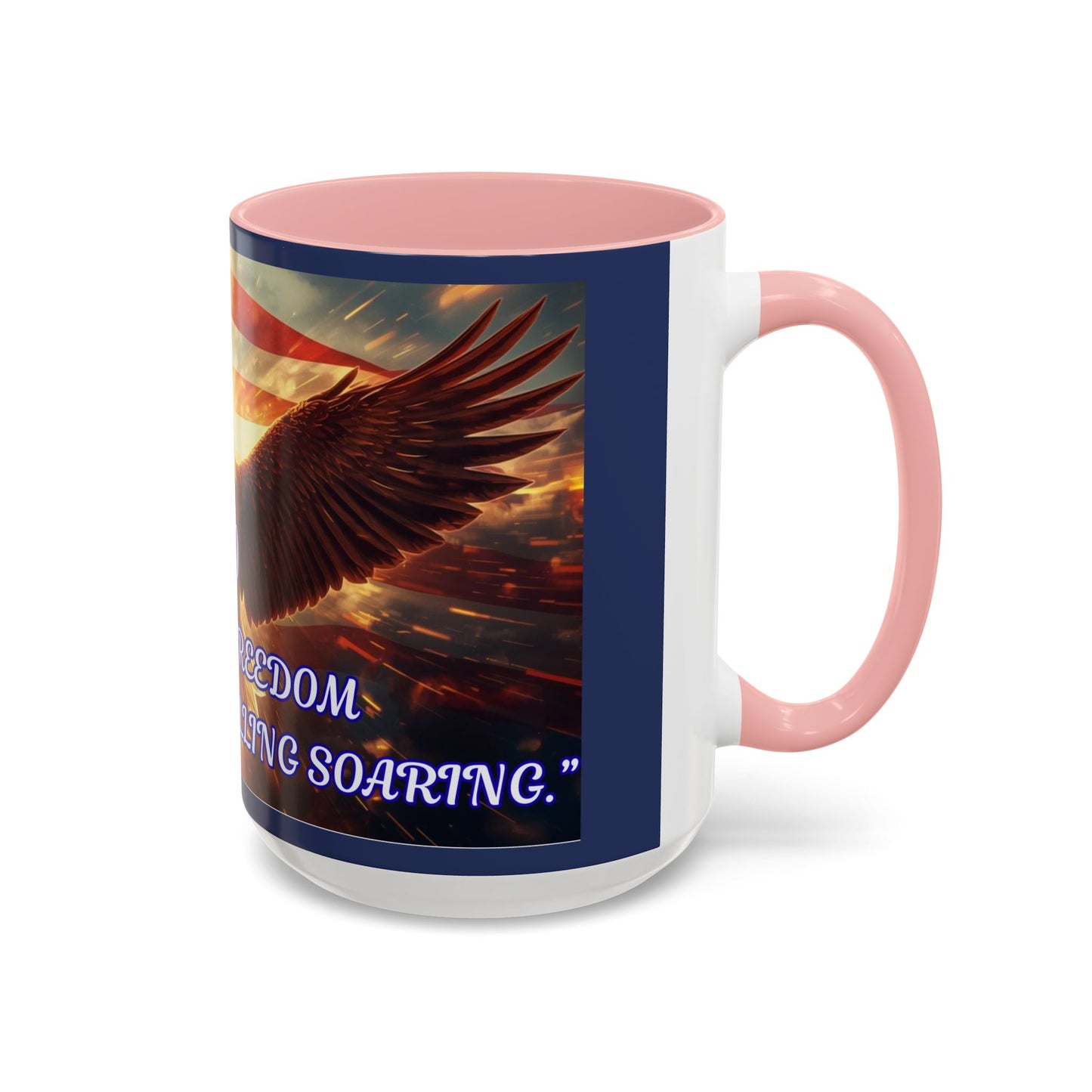 Patriotic Eagle Coffee Mug – "250 Years of Freedom" Accent Mug