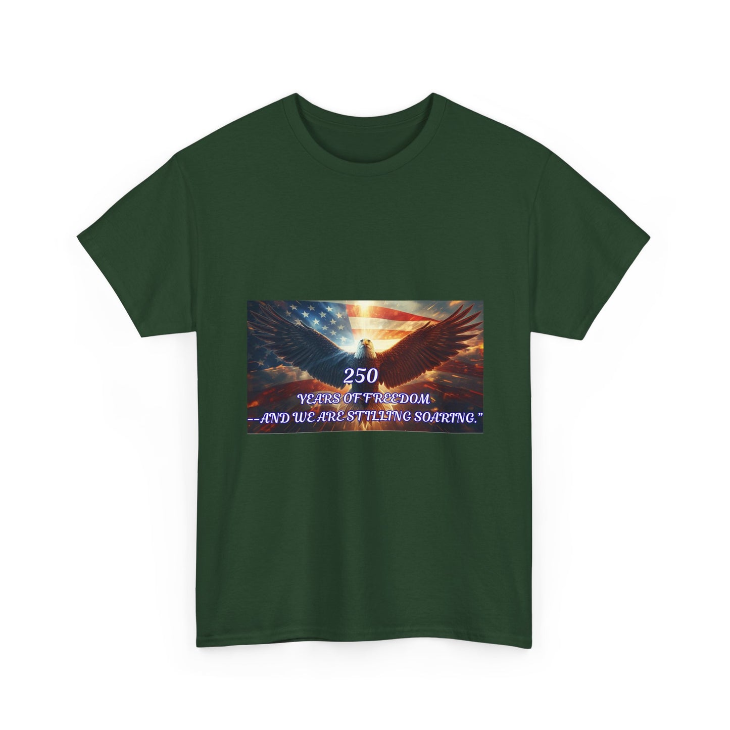 Patriotic Eagle Tee - "250 Years of Freedom" American Flag Shirt