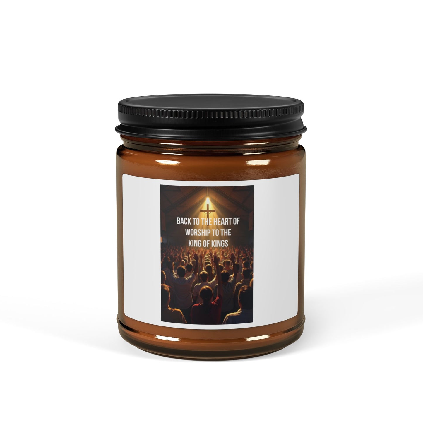 Amber Jar Scented Soy Candle — Uplifting Concert Vibe, Aromatherapy Gift