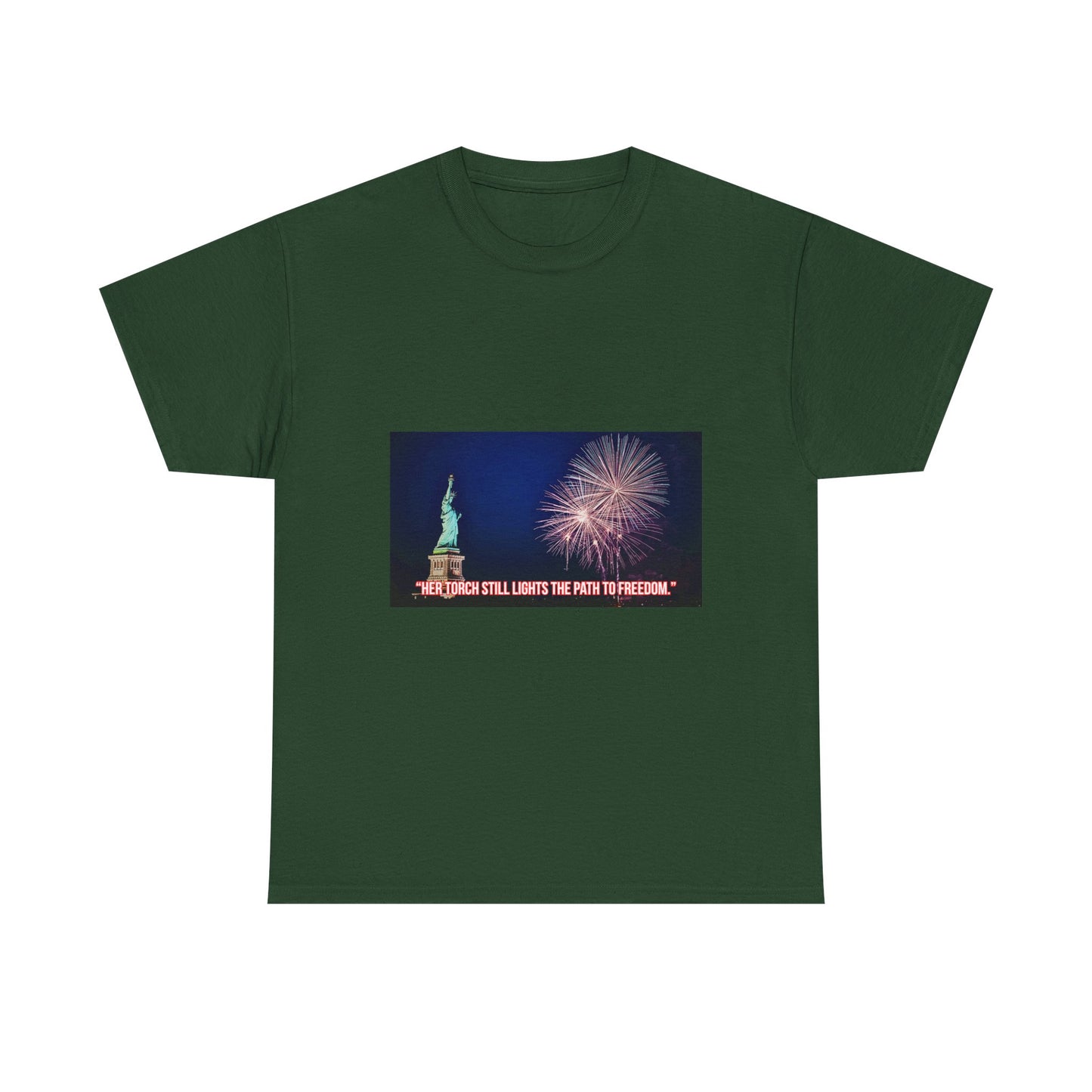 Liberty Fireworks T-Shirt — Statue of Liberty 4th of July Tee