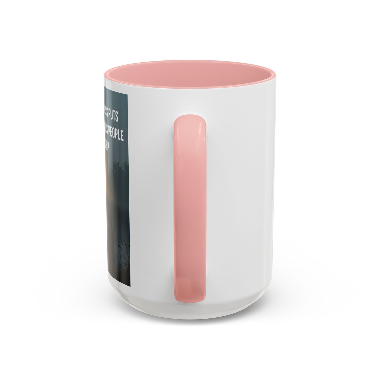 Christian Accent Coffee Mug — “The Light of the Cross” Inspirational Bible Verse Design