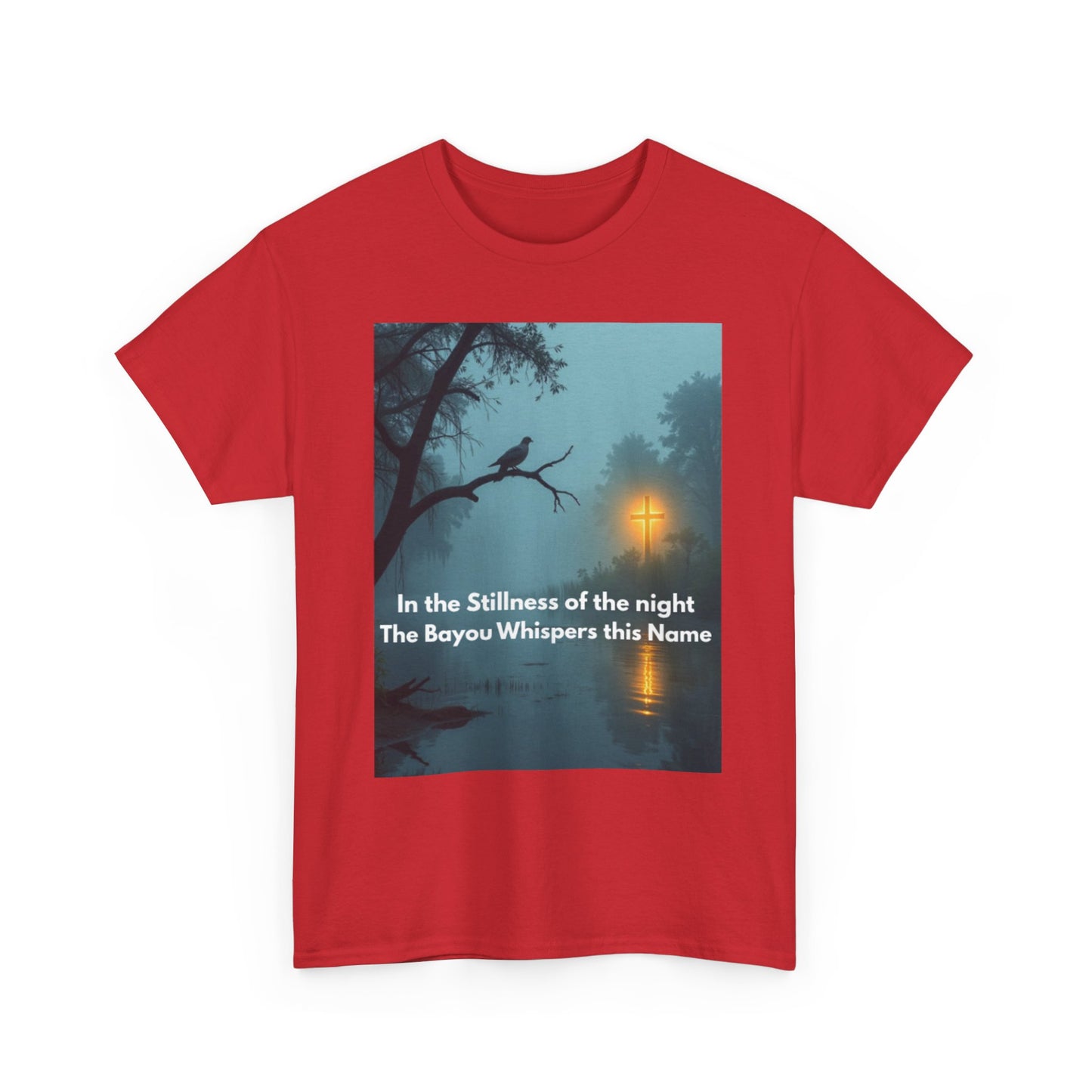 Bayou Night Tee — "In the Stillness of the Night The Bayou Whispers its Name" Graphic Shirt