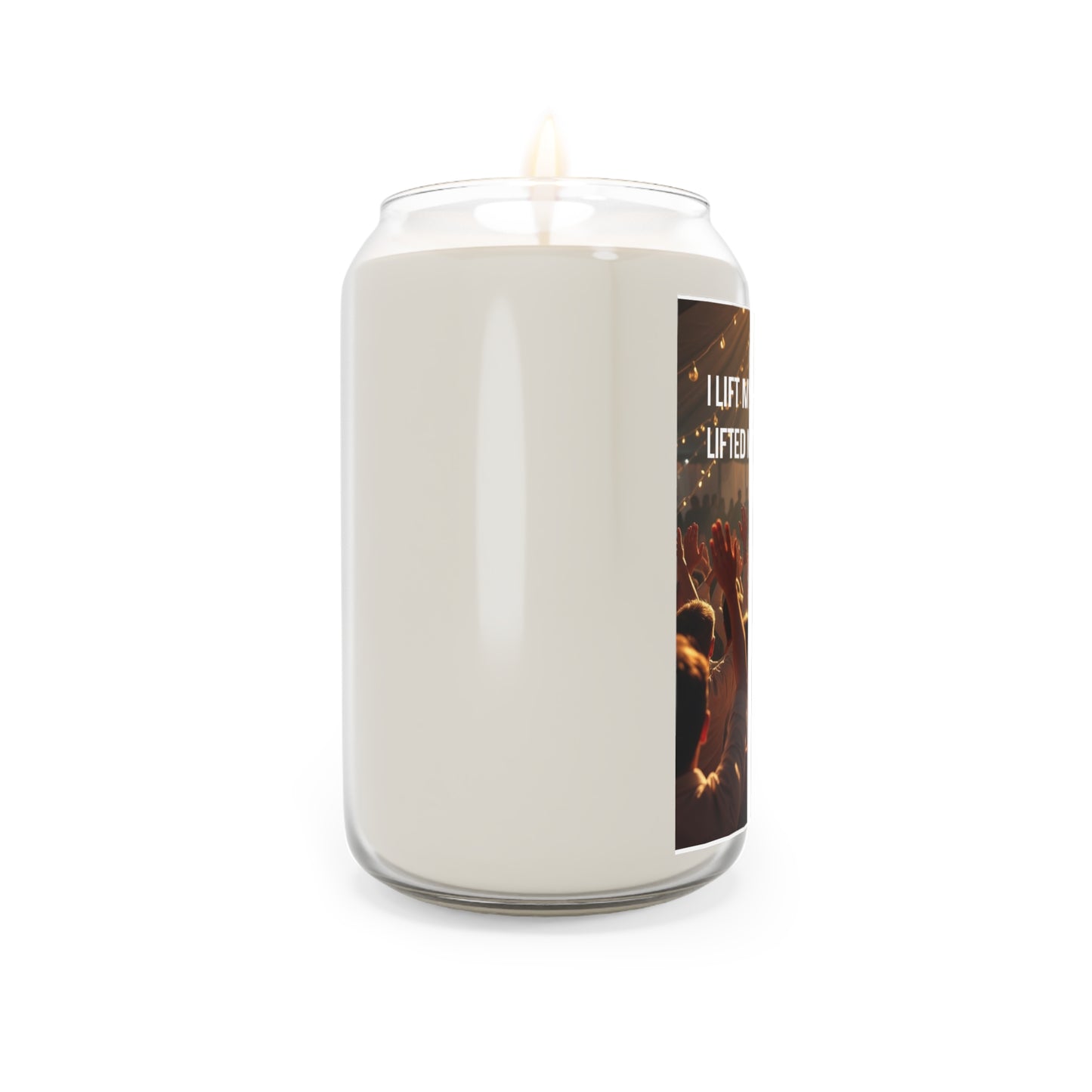 Worship Soy Candle 13.75oz – "I Lift My Hands Because He Lifted My Soul" Scented Jar