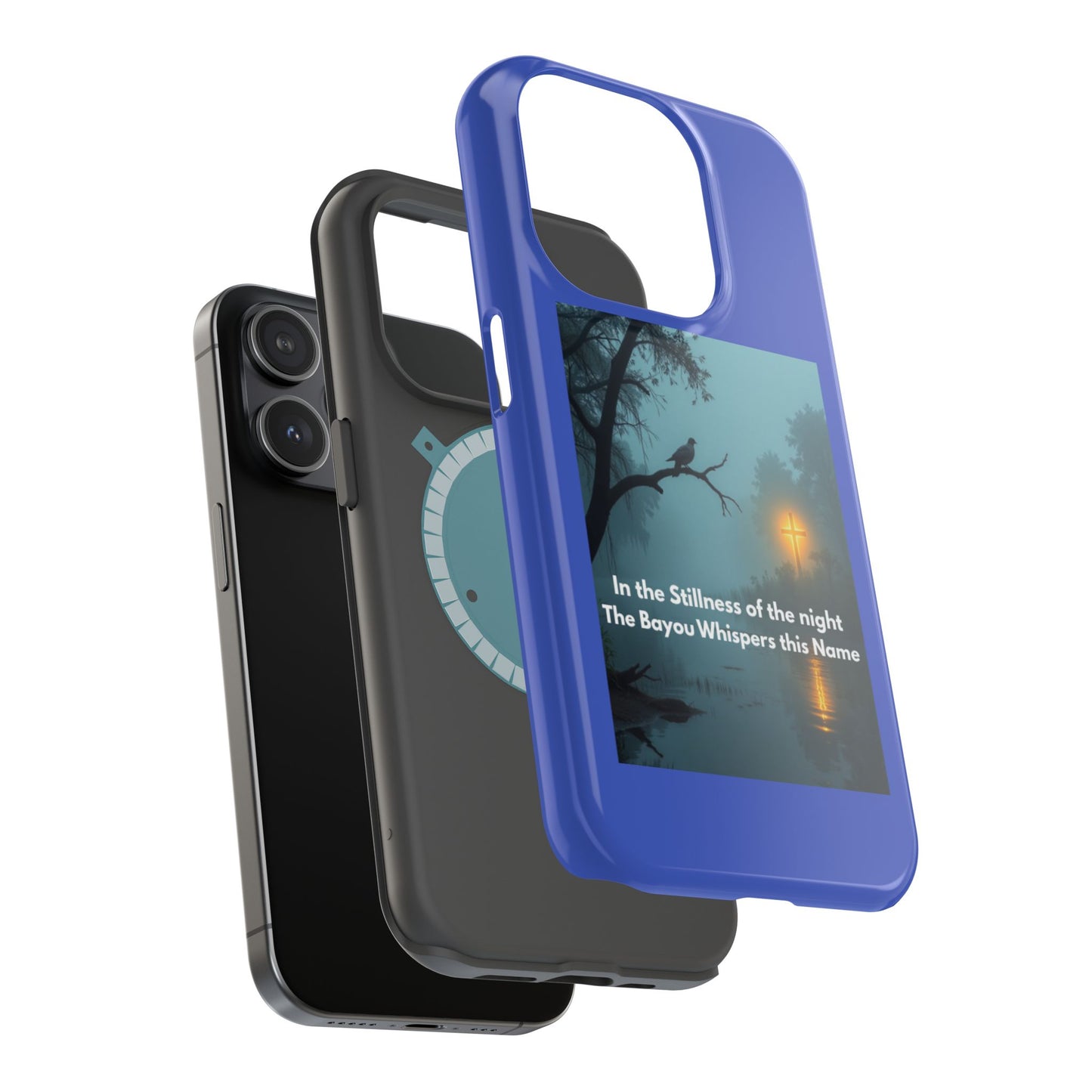 Magnetic Impact-Resistant Phone Case — Bayou Night Scene with Poem