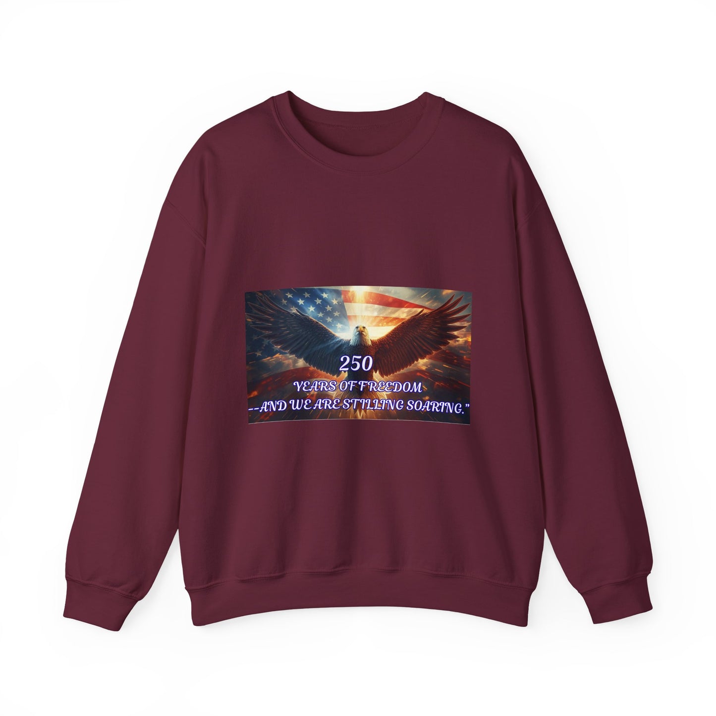 Crewneck Sweatshirt — 250 Years of Freedom Eagle Flag Tribute