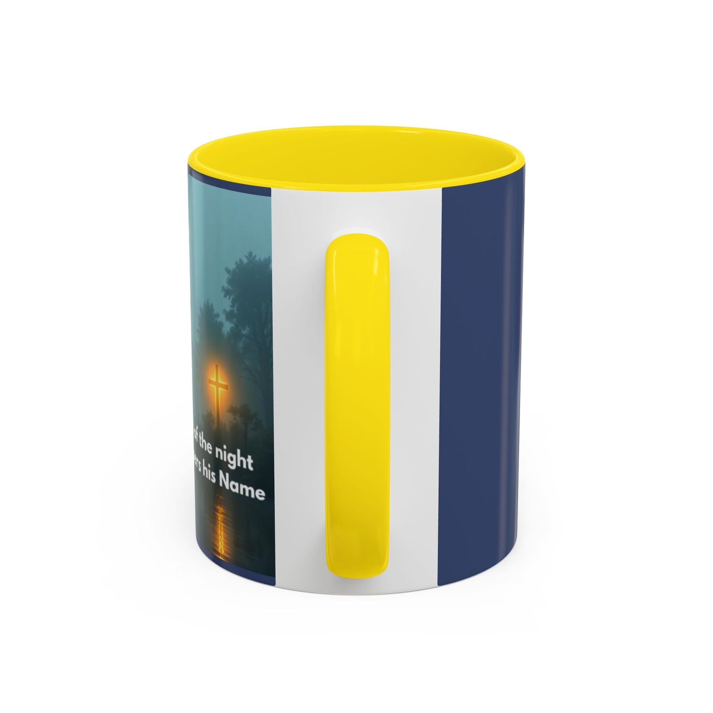 Coffee Mug — Bayou Night Scene with Cross & Quote (In the stillness of the night...)