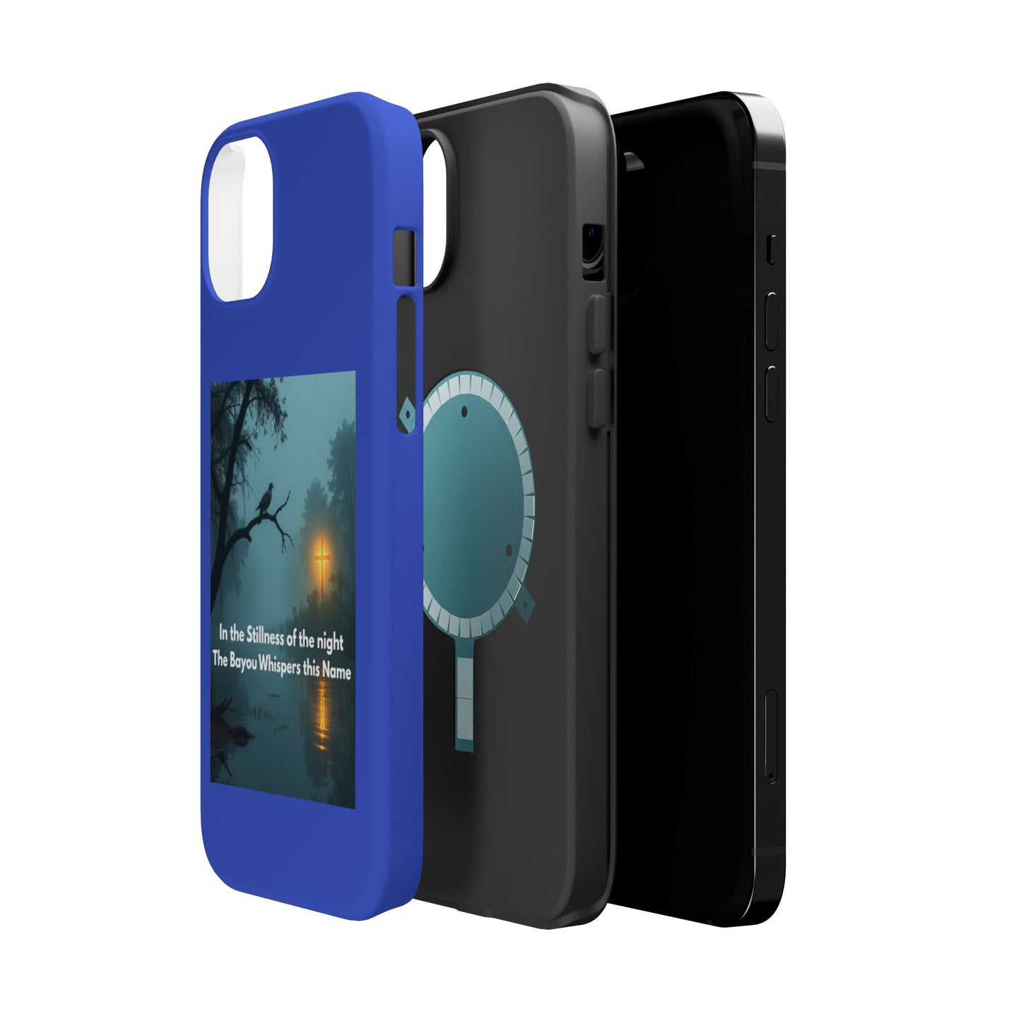 Magnetic Impact-Resistant Phone Case — Bayou Night Scene with Poem