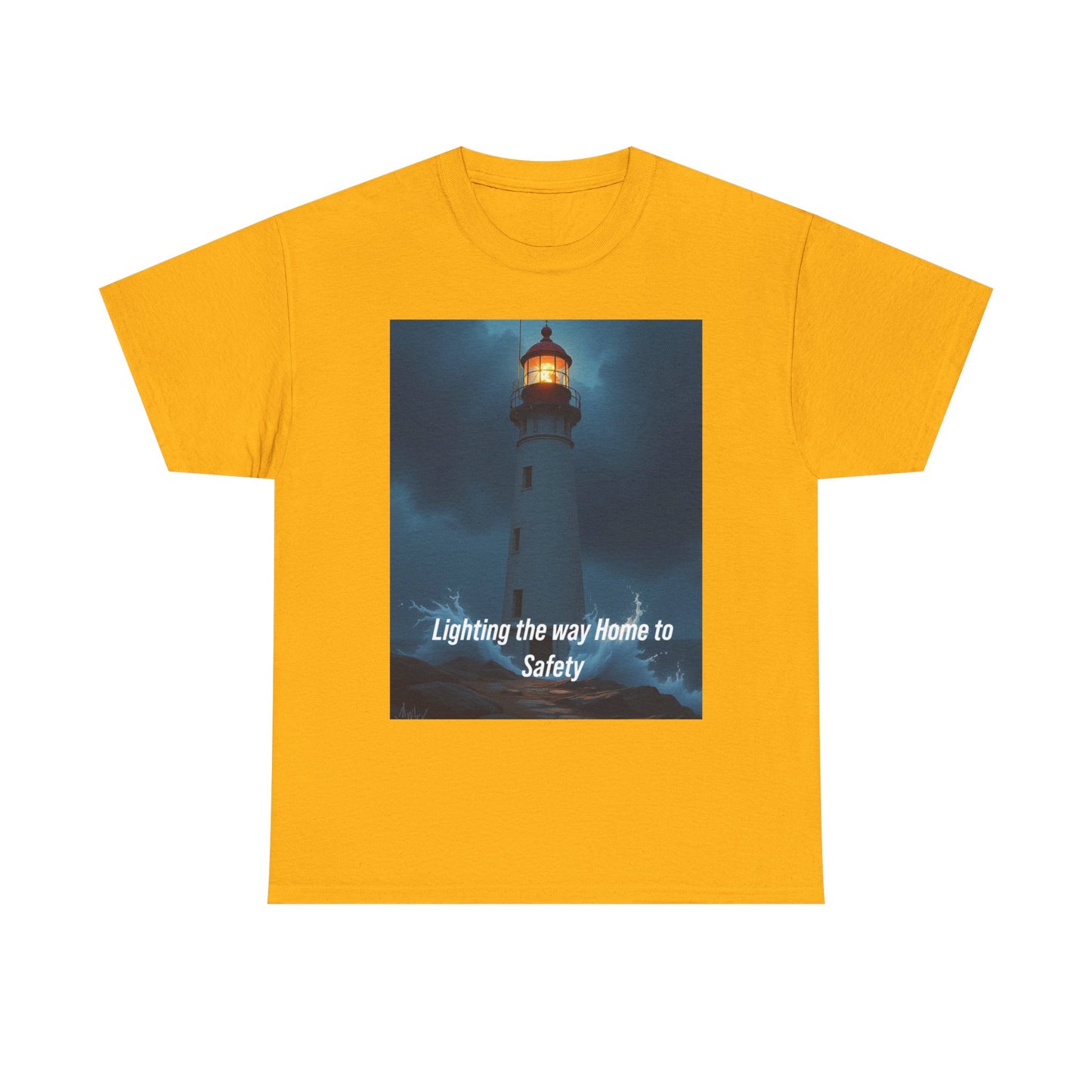 Lighthouse Graphic Tee — "Lighting the Way Home to Safety"