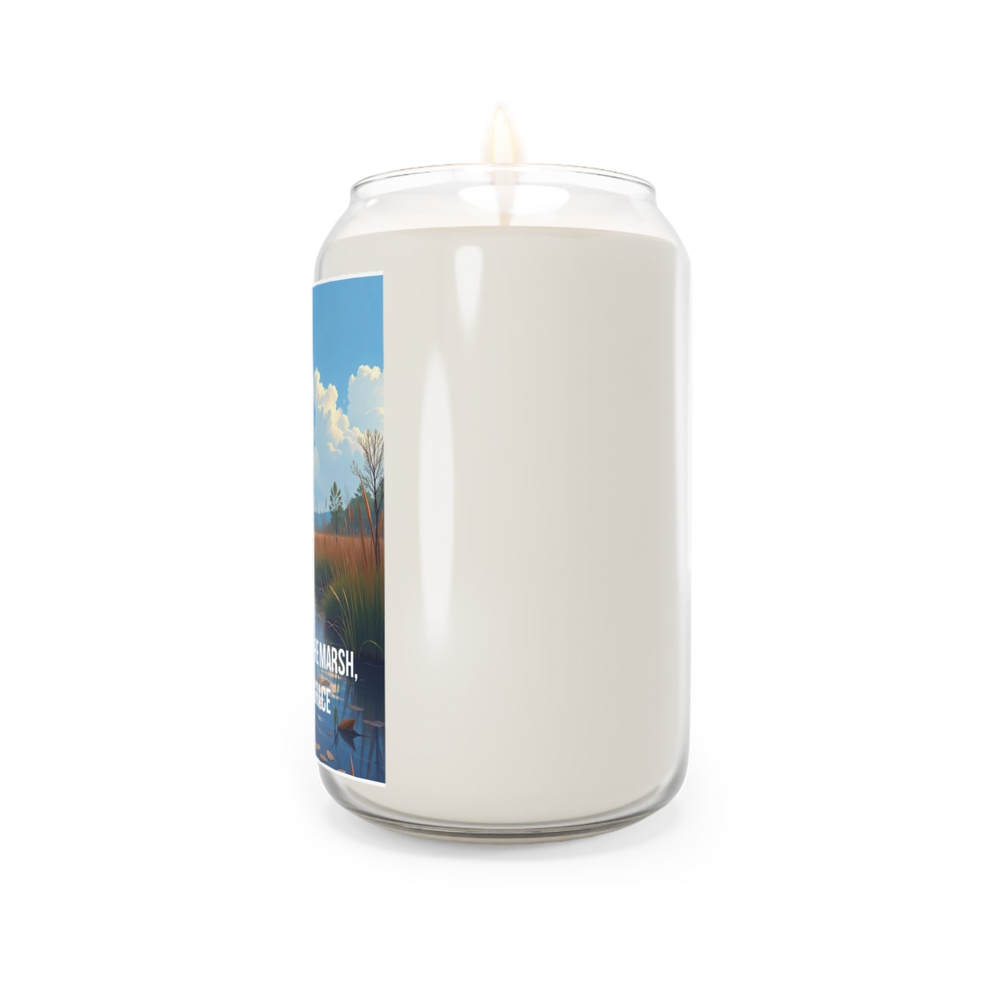 Soy Candle — "As I Float Down the Marsh, I Feel God's Grace" Coastal Marsh Scented Candle (13.75oz)