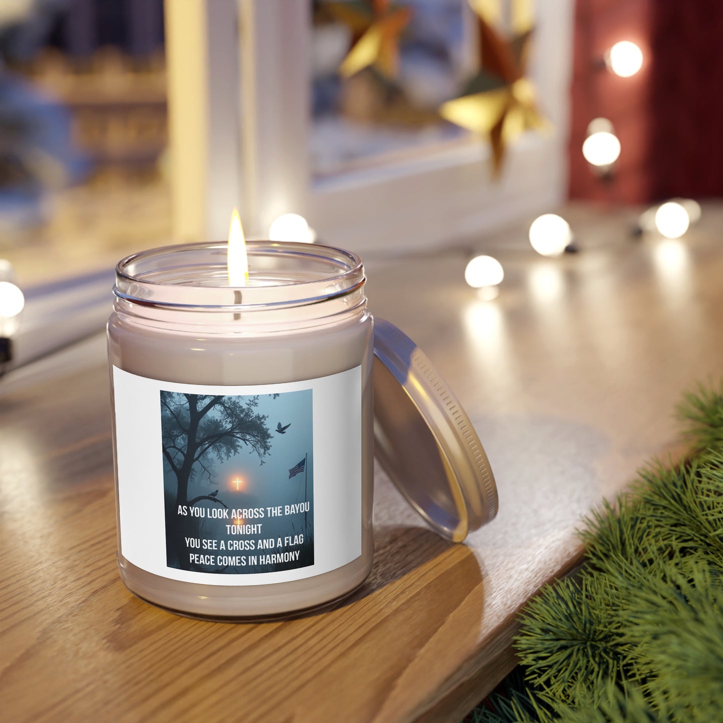 Bayou Sunset Soy Candle — "As You Look Across the Bayou Tonight" Scented Jar