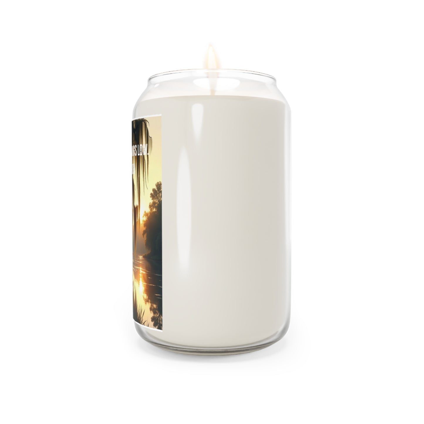 Scented Soy Candle — "Where the Moss Hangs Low, Faith Rises High" (13.75oz)