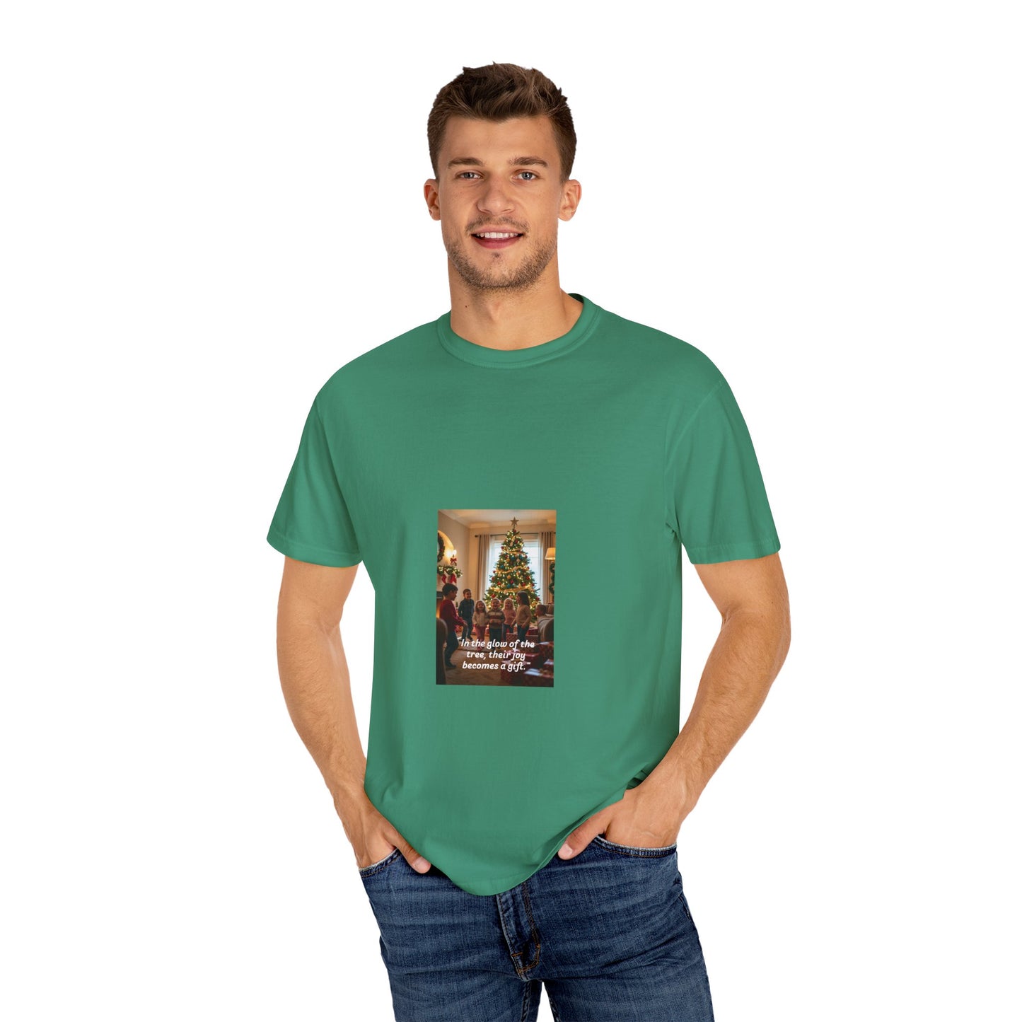 Festive Christmas Tee, Holiday Unisex T-shirt, Cozy Family Gathering Shirt, Unique Gift for Him/Her, Joyful Winter Apparel