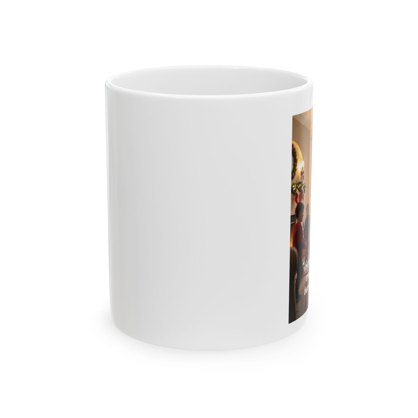 Christmas Family Moments Ceramic Mug - Holiday Gift, Coffee Mug, Tea Cup, Family Gathering, Home Decor, Tree Celebration