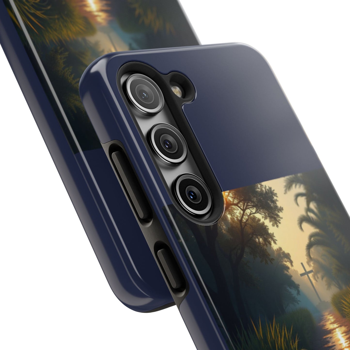 Bayou Cross Phone Case — "In the Stillness of the Night, The Bayou Whispers His Name"