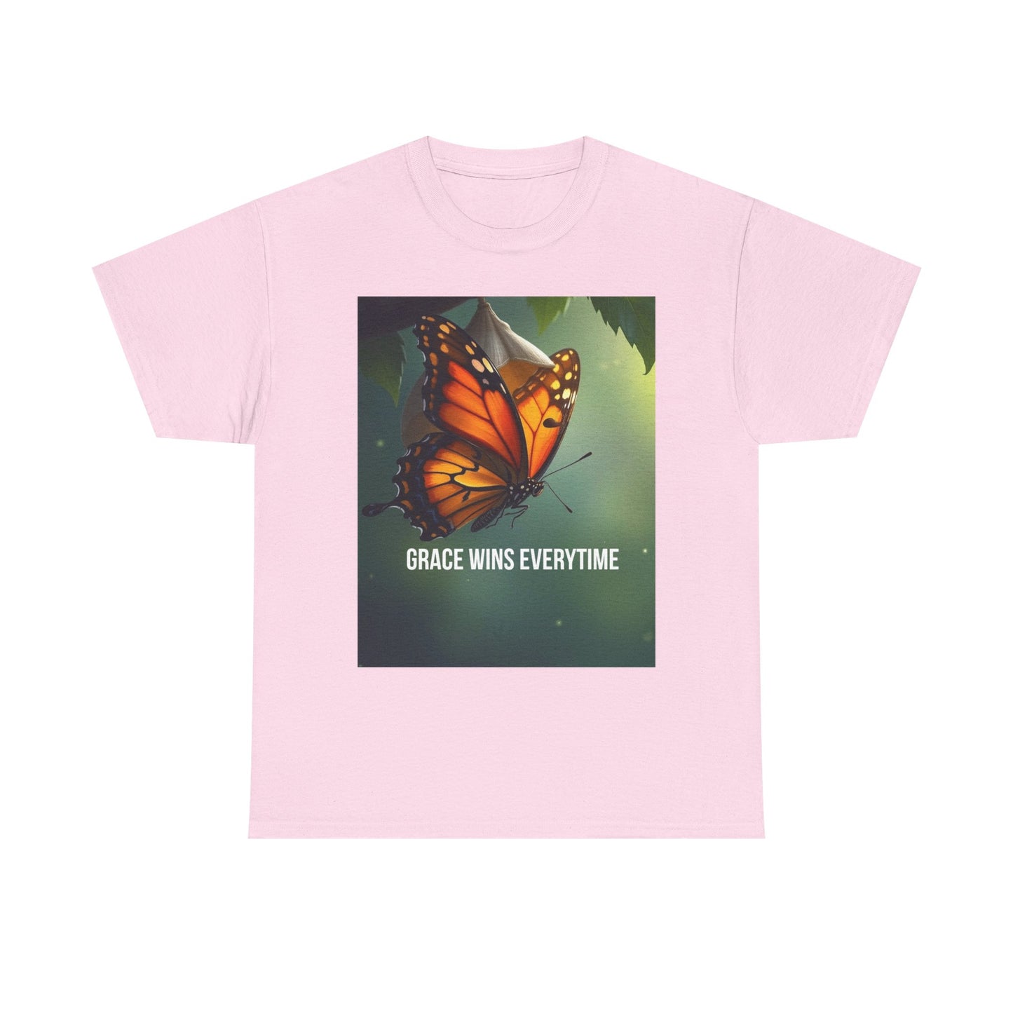 Butterfly 'Grace Wins Everytime' Graphic Tee - Inspirational Nature T-Shirt