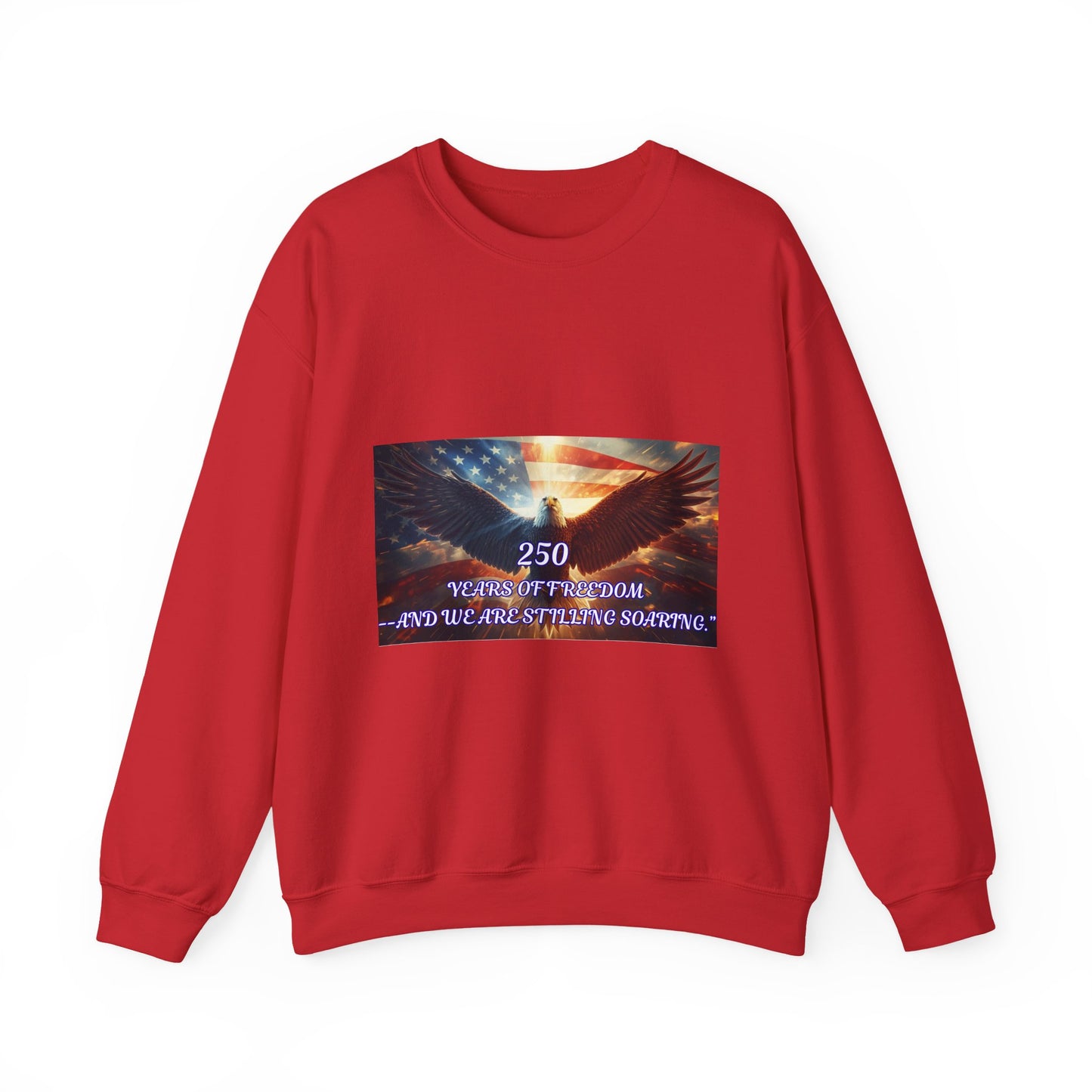Crewneck Sweatshirt — 250 Years of Freedom Eagle Flag Tribute