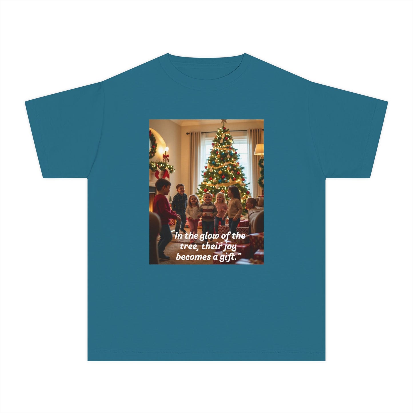 Christmas Youth Midweight Tee, Holiday Gift Shirt, Family Gathering Tee, Seasonal Wear, Festive Joy Apparel