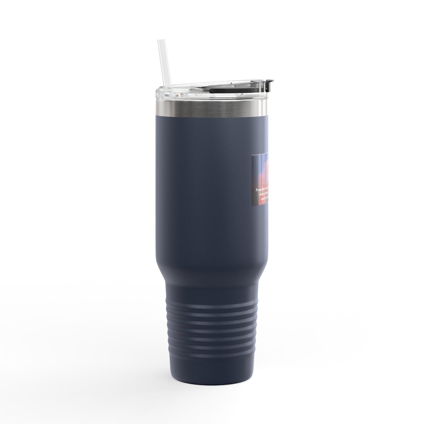 40oz Insulated Travel Mug — Inspirational Fireworks Quote Design