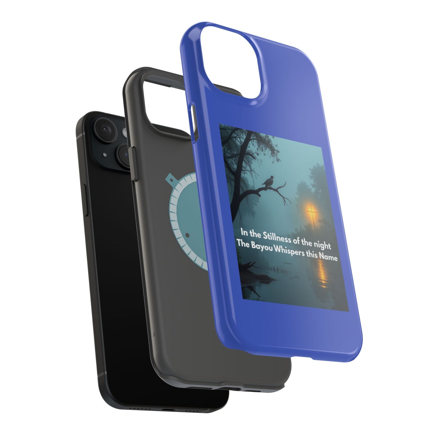 Magnetic Impact-Resistant Phone Case — Bayou Night Scene with Poem