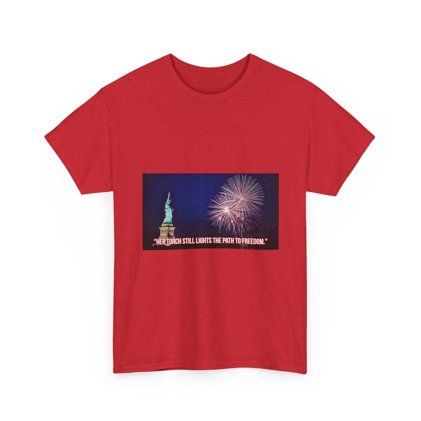 Liberty Fireworks T-Shirt — Statue of Liberty 4th of July Tee