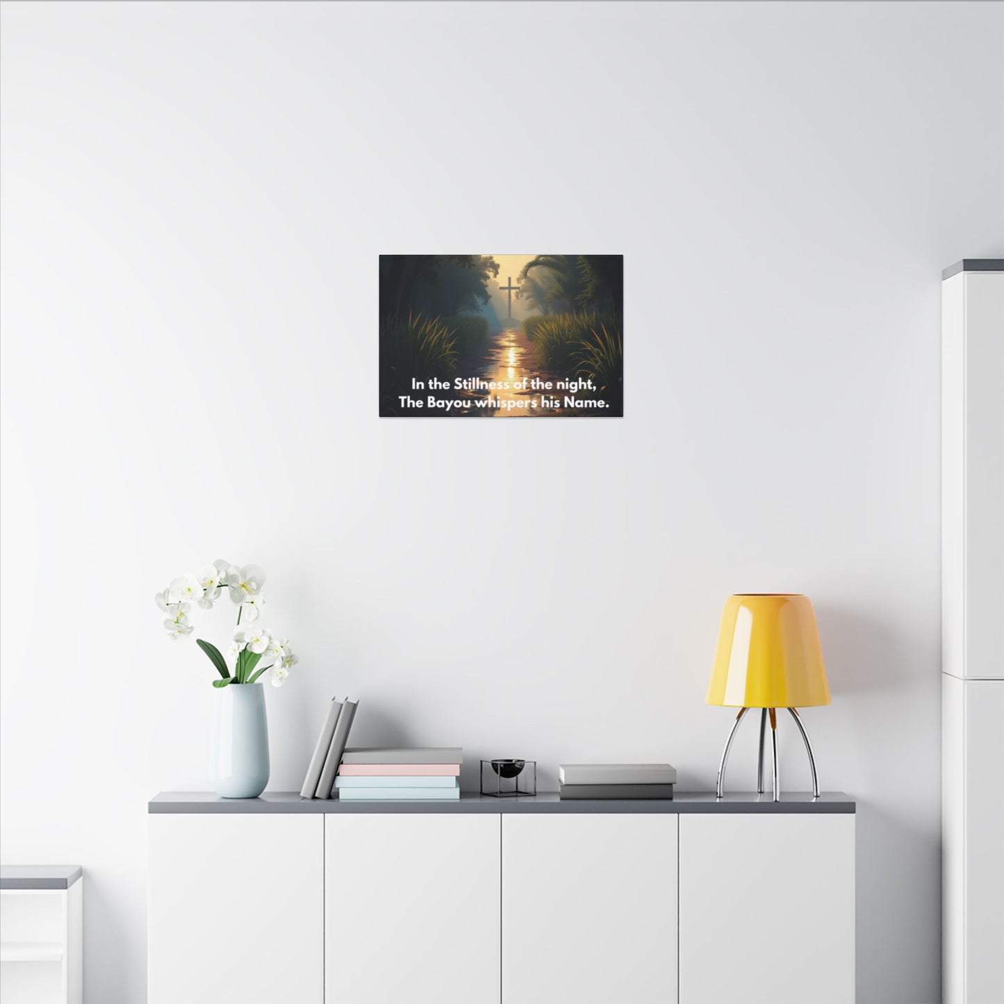 Bayou Quiet Canvas Wall Art — "In the Stillness of the night, The Bayou whispers his Name."
