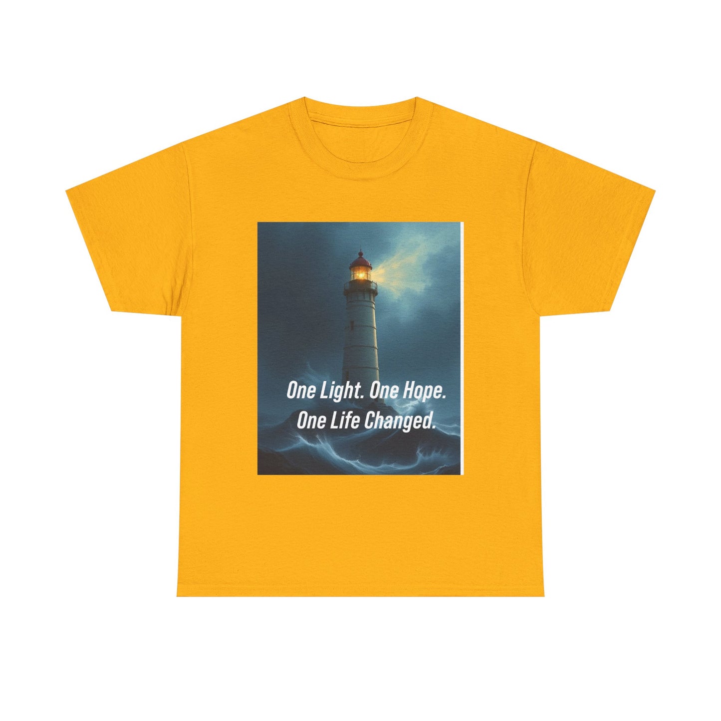 Lighthouse Tee — "One Light. One Hope. One Life Changed." Inspirational Graphic T-Shirt