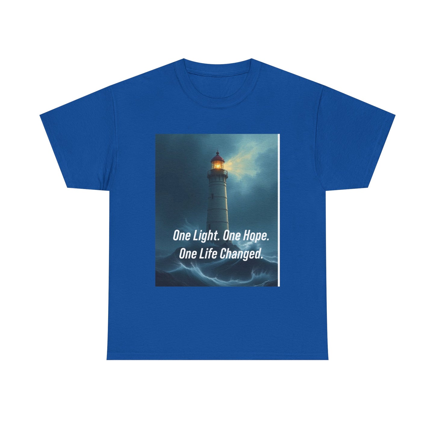 Lighthouse Tee — "One Light. One Hope. One Life Changed." Inspirational Graphic T-Shirt