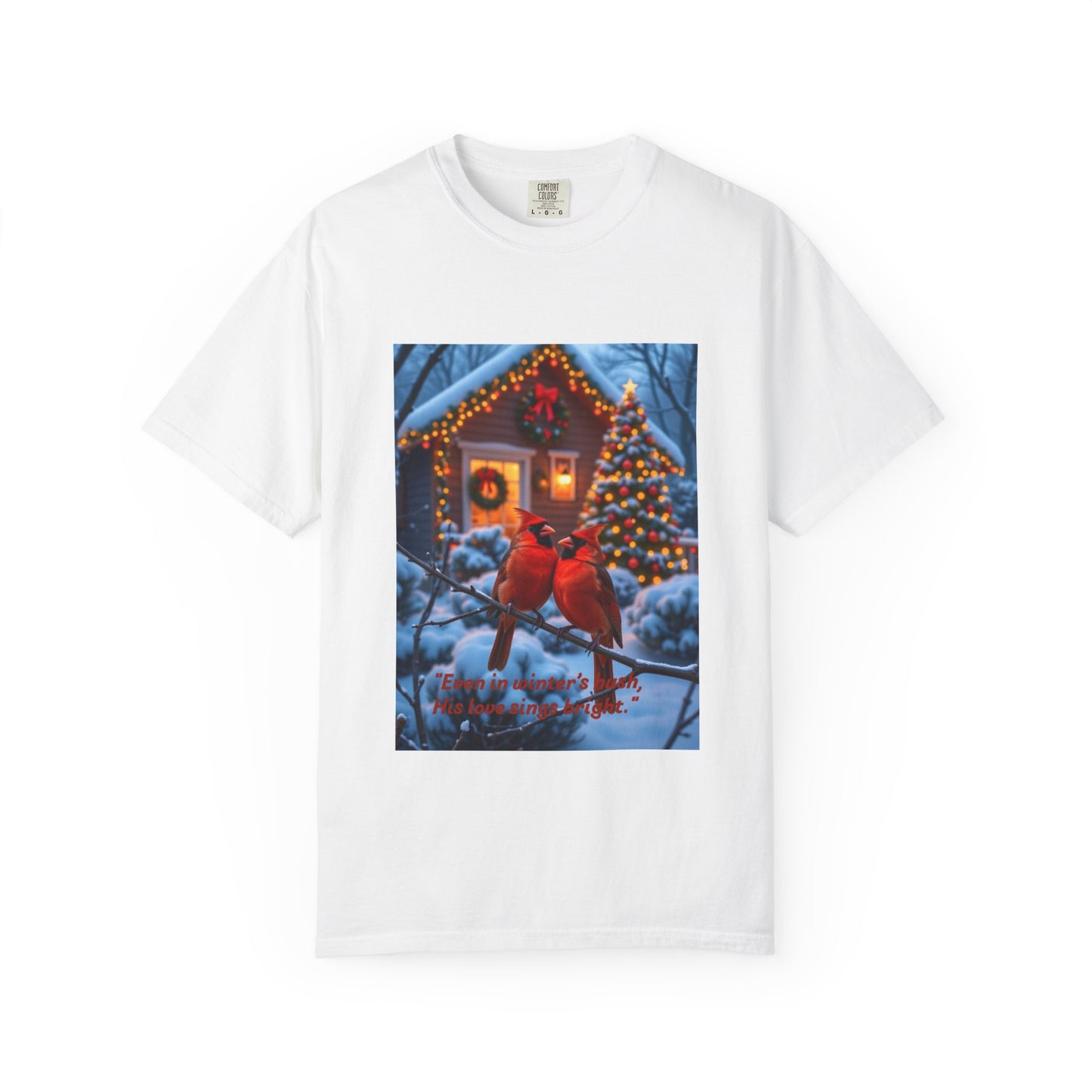 Winter Cardinal T-Shirt, Cozy Holiday Tee, Christmas Gift, Unisex Shirt, Festive Apparel, Winterwear, Nature Lover's Tee