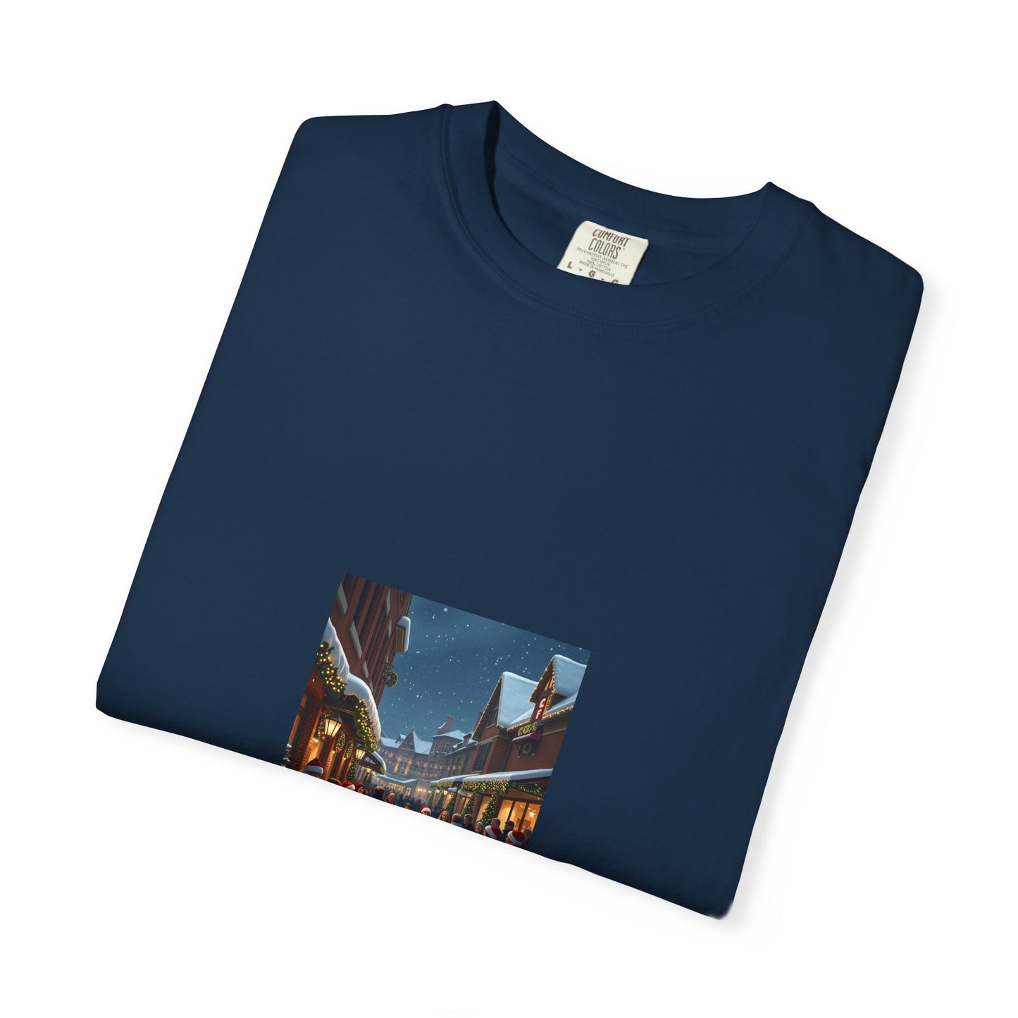 Cozy Winter Scene T-Shirt - Holiday Gift, Casual Wear, Layering Piece, Unisex Tee, Festive Fashion88a