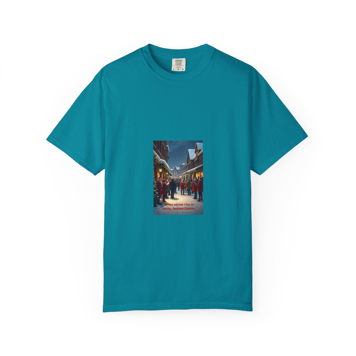 Cozy Winter Scene T-Shirt - Holiday Gift, Casual Wear, Layering Piece, Unisex Tee, Festive Fashion88a