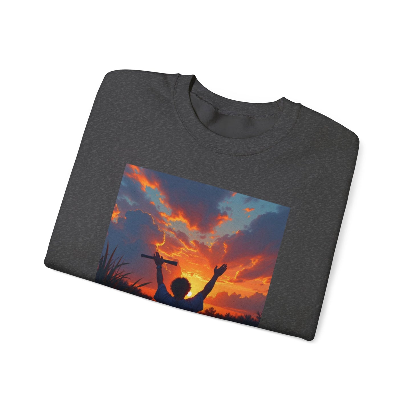 Inspirational Faith Crewneck Sweatshirt — "In the quiet of the bayou, I discovered the heart of God"