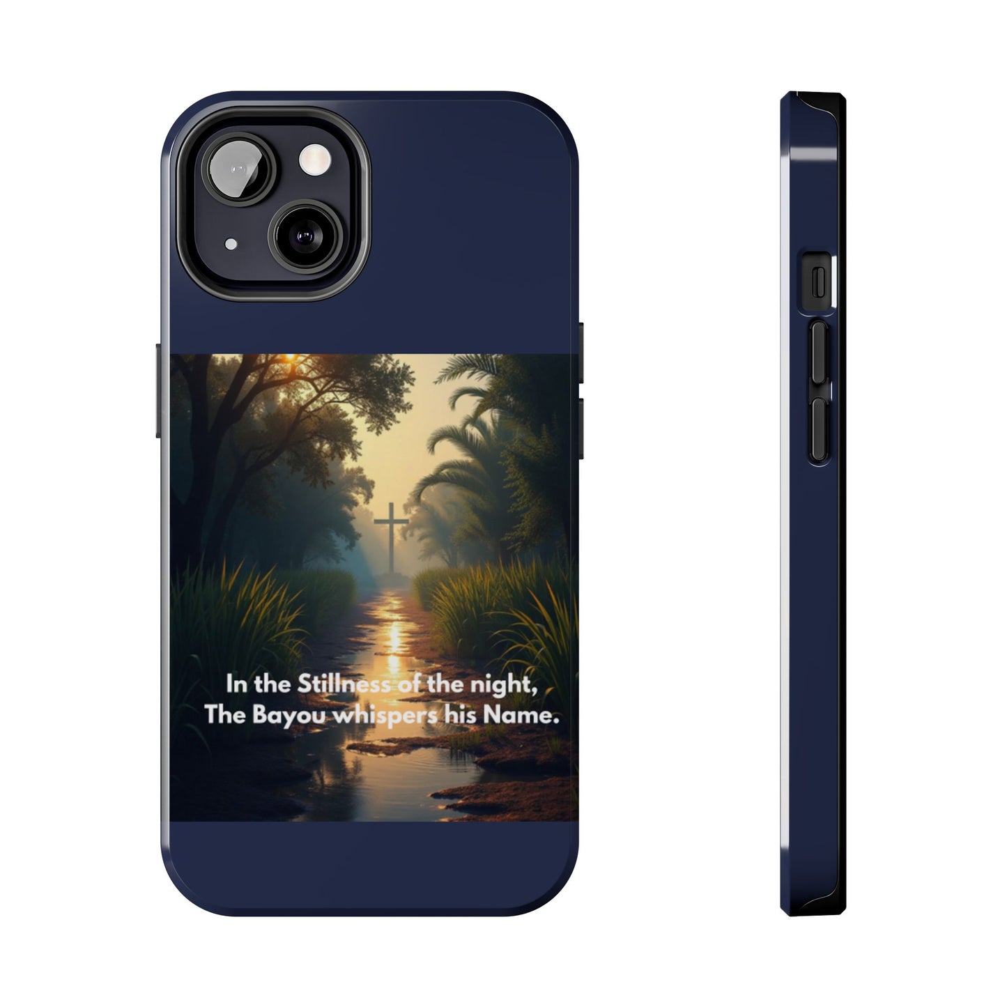 Bayou Cross Phone Case — "In the Stillness of the Night, The Bayou Whispers His Name"