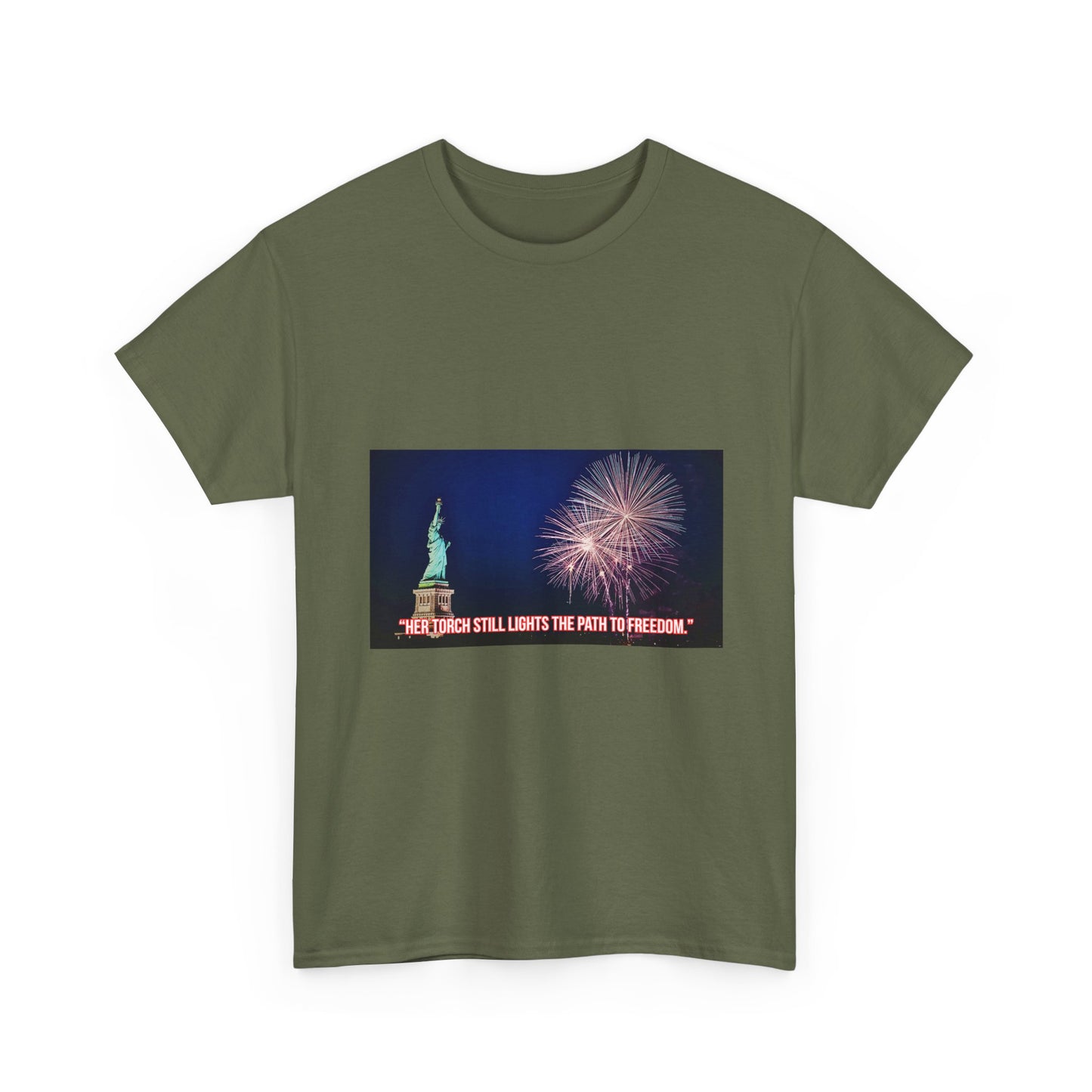 Liberty Fireworks T-Shirt — Statue of Liberty 4th of July Tee