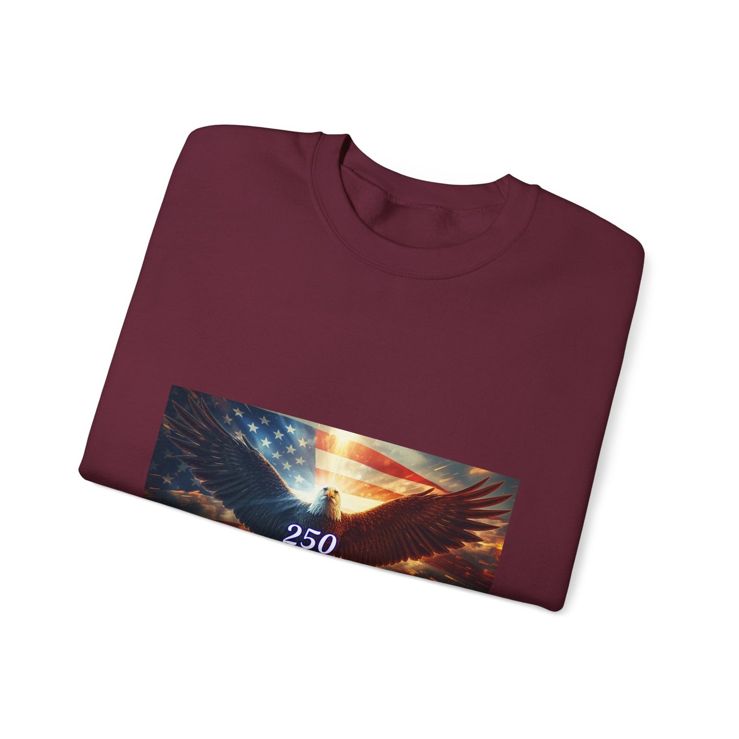 Crewneck Sweatshirt — 250 Years of Freedom Eagle Flag Tribute