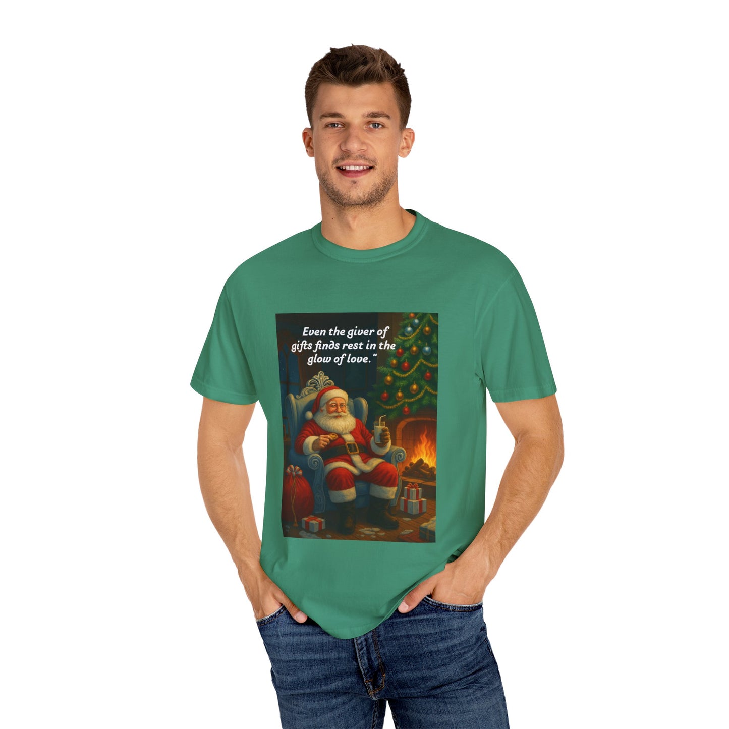 Cozy Holiday T-Shirt, Christmas Gift Tee, Santa Claus Shirt, Unisex Friends Apparel, Festive Fun T-Shirt, Gift for Him/Her