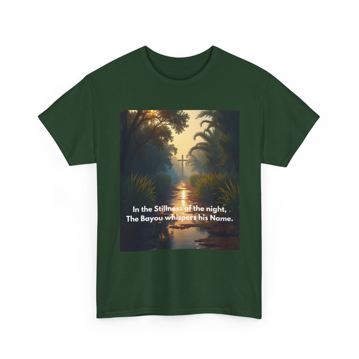 Bayou Night Scenic Tee — "In the Stillness of the night, The Bayou whispers his Name."