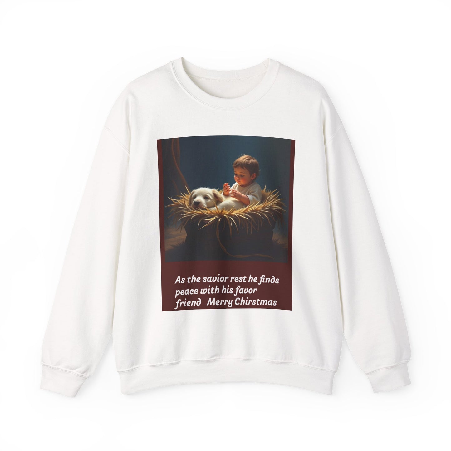 Peaceful Christmas Crewneck Sweatshirt, Unisex Christmas Gift, Cozy Long Sleeve Top, Holiday Apparel, Winter Wardrobe Essential