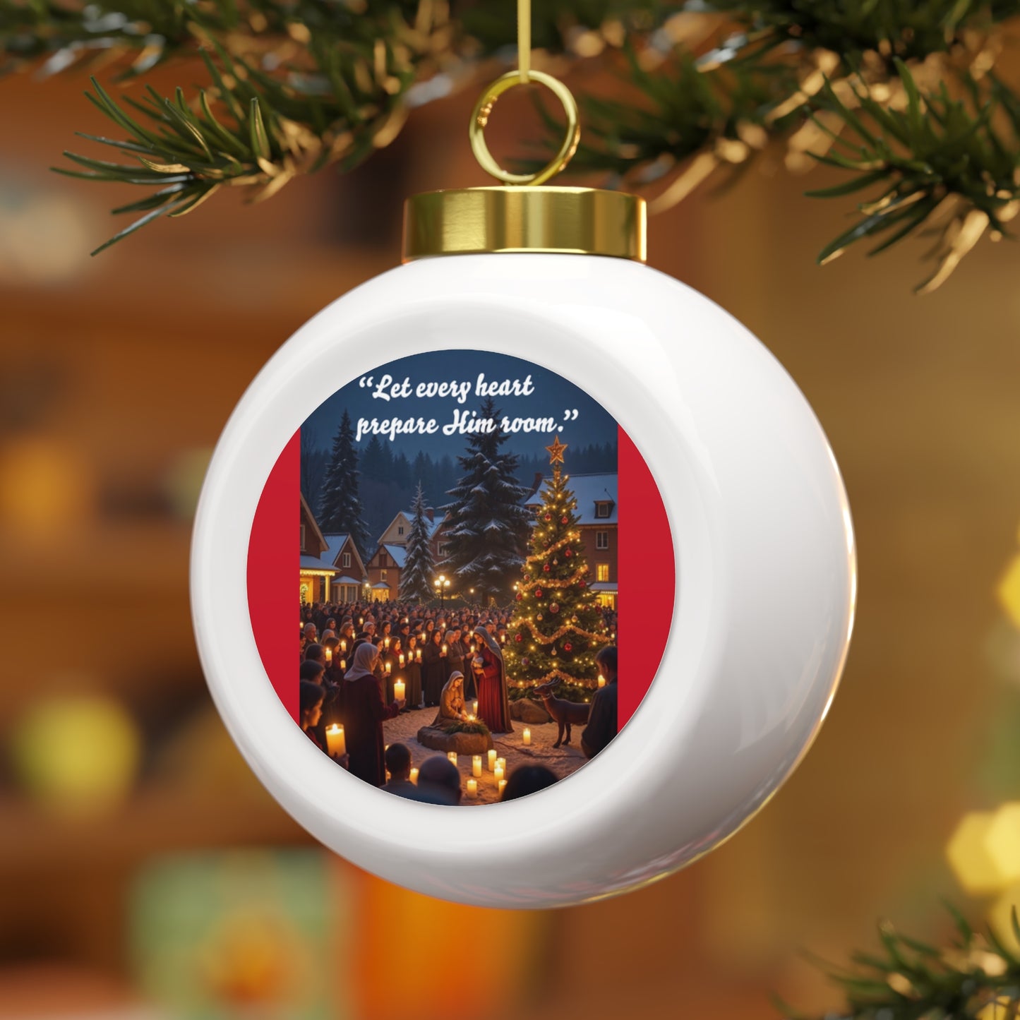 Festive Christmas Ball Ornament, Holiday Decor, Unique Tree Decoration, Gift for Christmas, Personalized Keepsake
