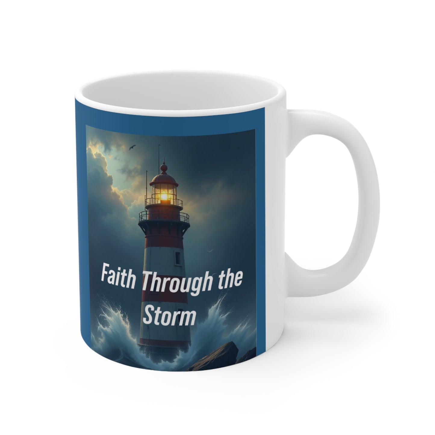 Faith Over Fear Ceramic Coffee Mug — Inspirational Christian 11oz & 15oz