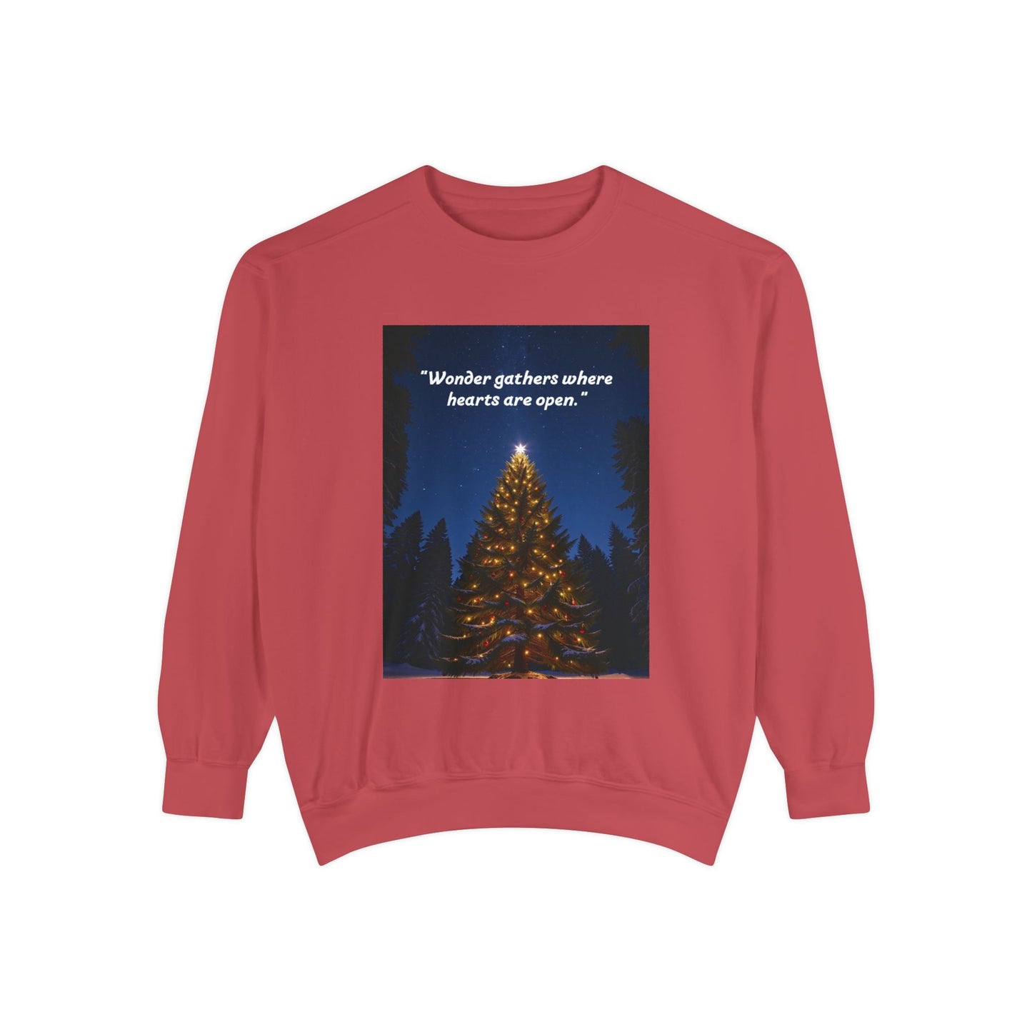 Cozy Holiday Sweatshirt with Inspirational Quote
