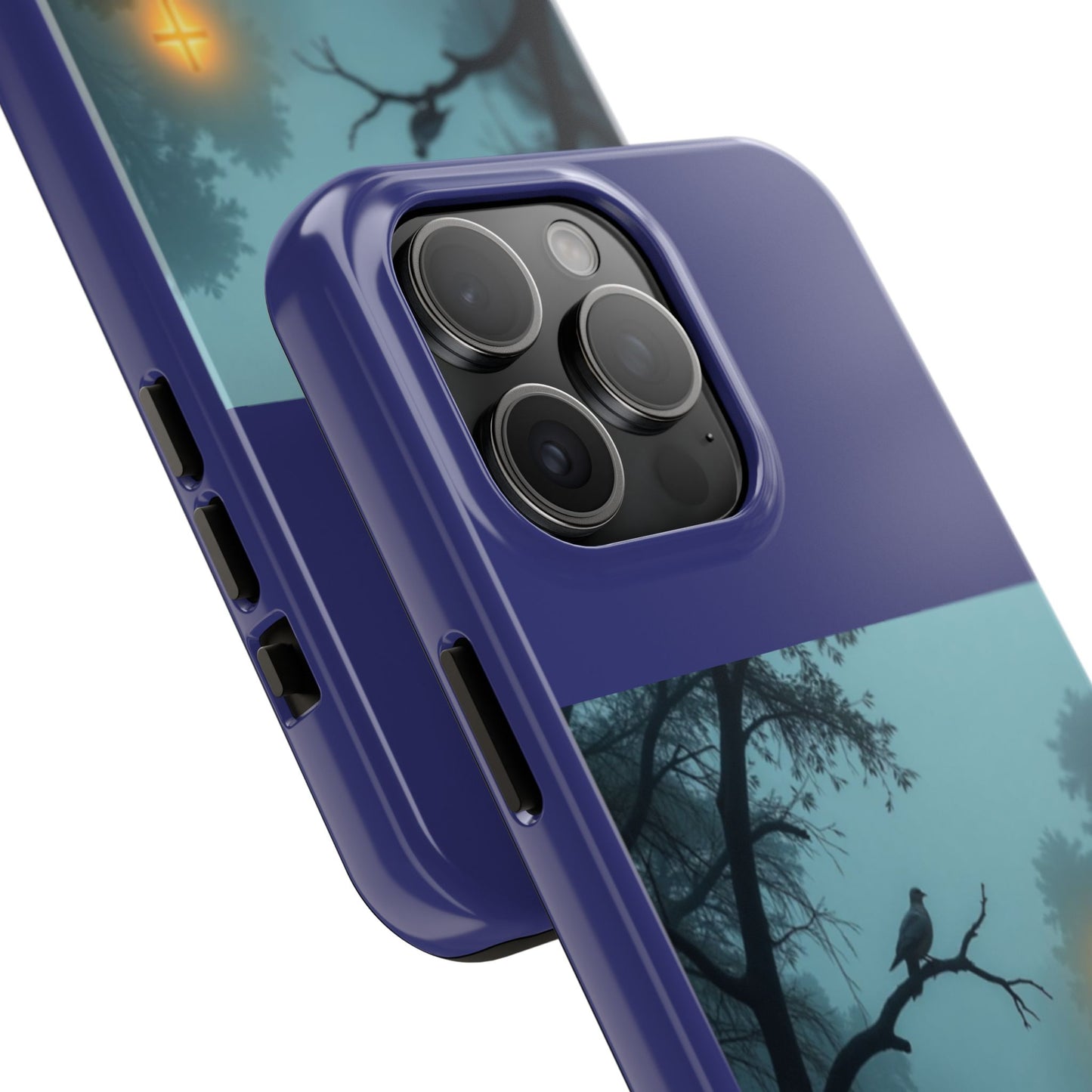 Tough Phone Case — 'In the stillness of the night the Bayou whispers his Name' Moody Bayou Cross Design