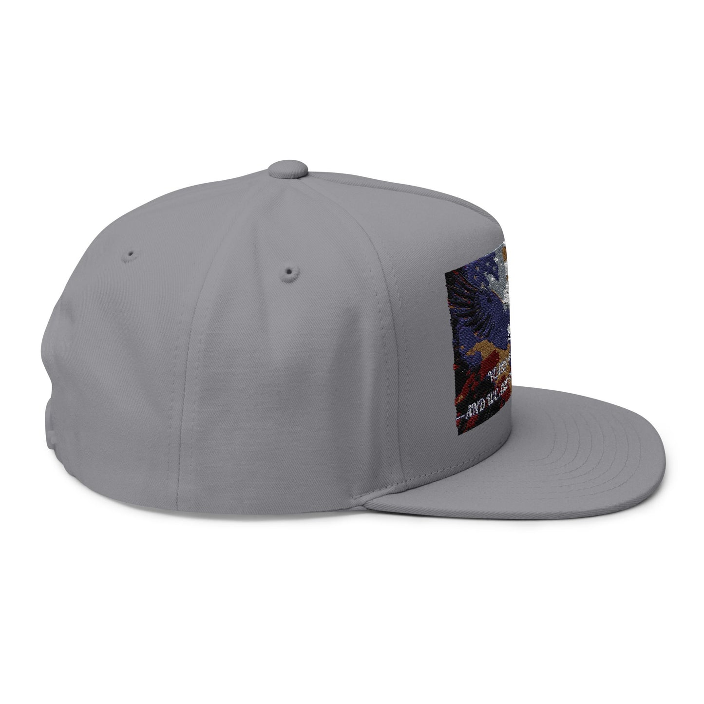 Embroidered Eagle Freedom Flat Bill Cap — "250 Years of Freedom" Patriotic Snapback