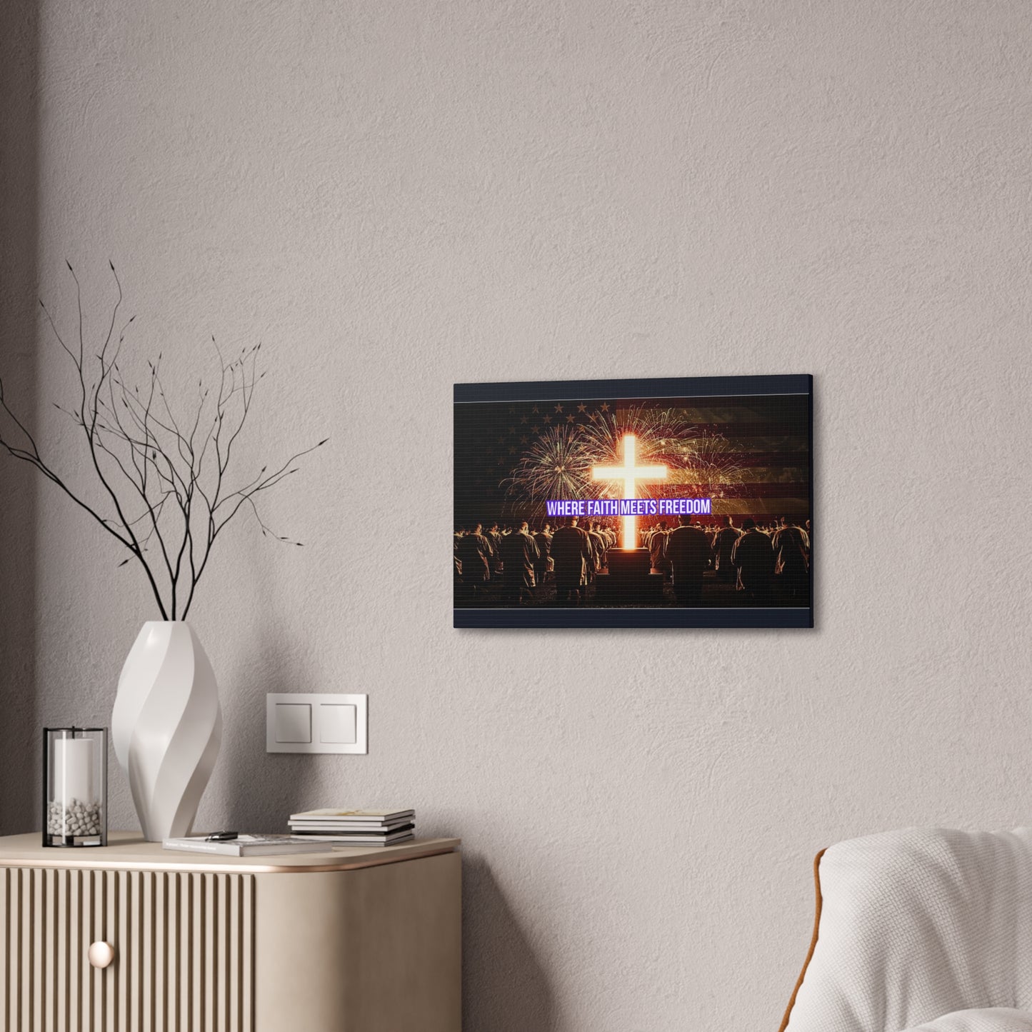 Where Faith Meets Freedom Canvas Wall Art
