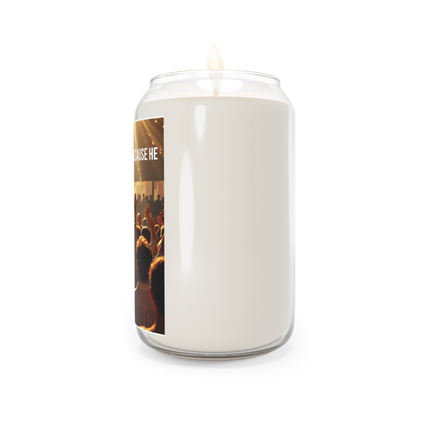 Worship Soy Candle 13.75oz – "I Lift My Hands Because He Lifted My Soul" Scented Jar
