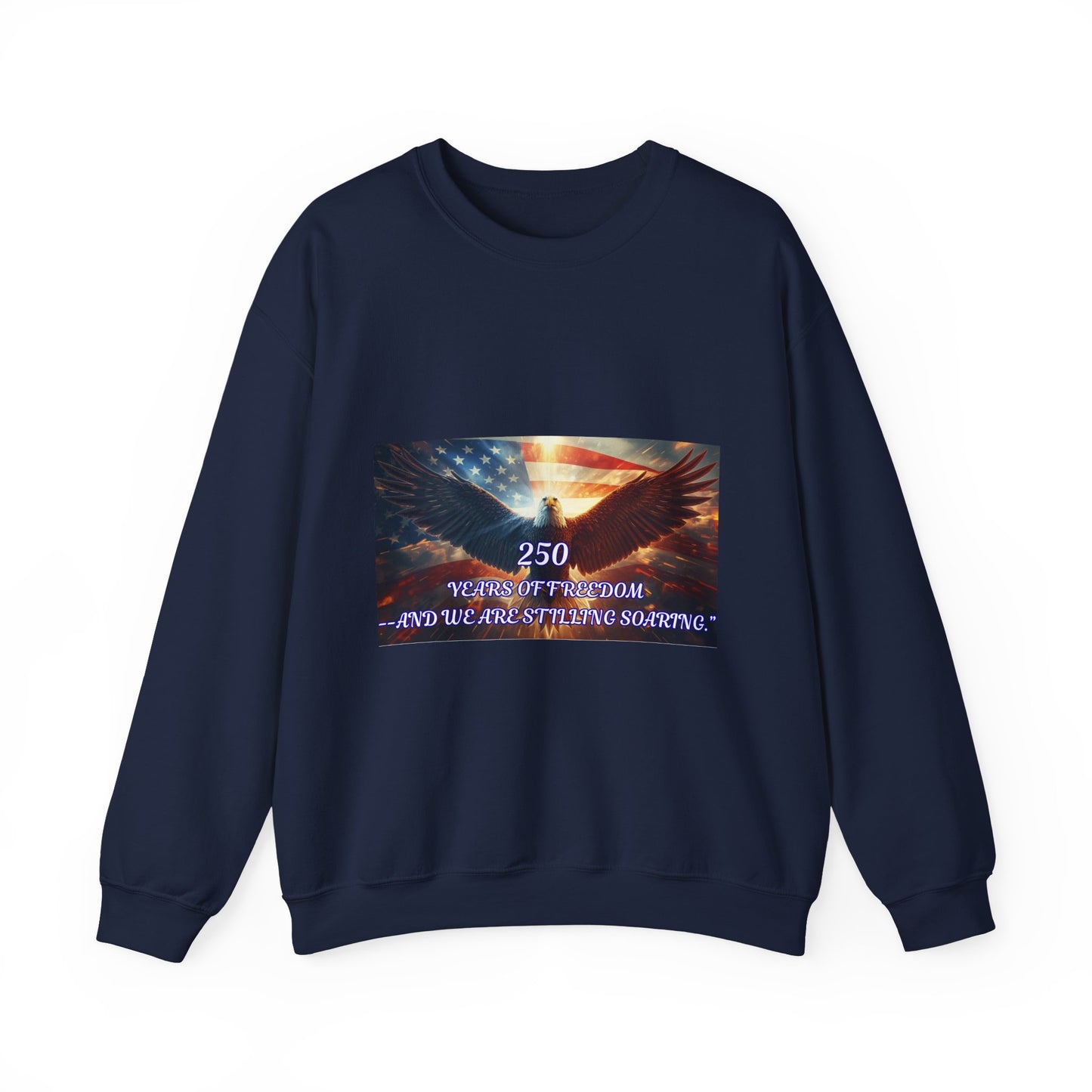 Crewneck Sweatshirt — 250 Years of Freedom Eagle Flag Tribute