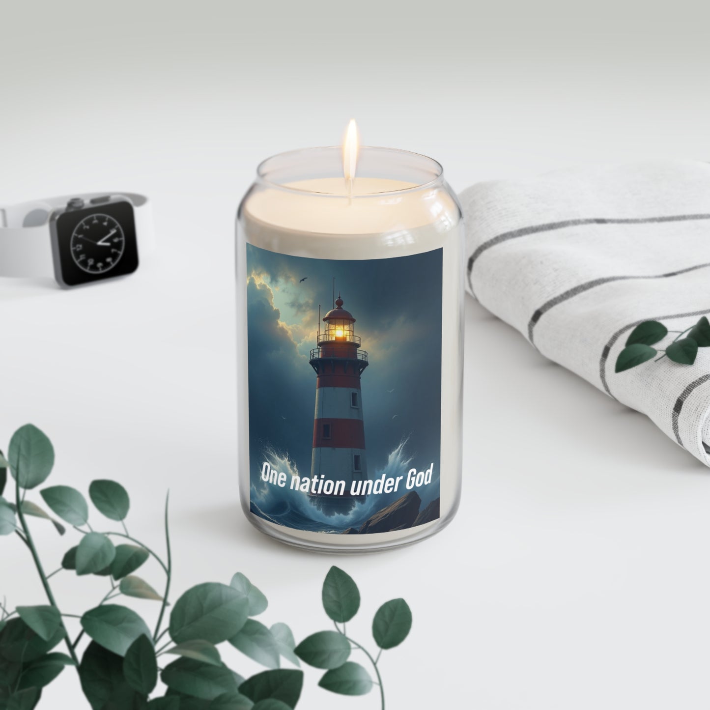 Lighthouse "One Nation Under God" Scented Soy Candle — 13.75 oz