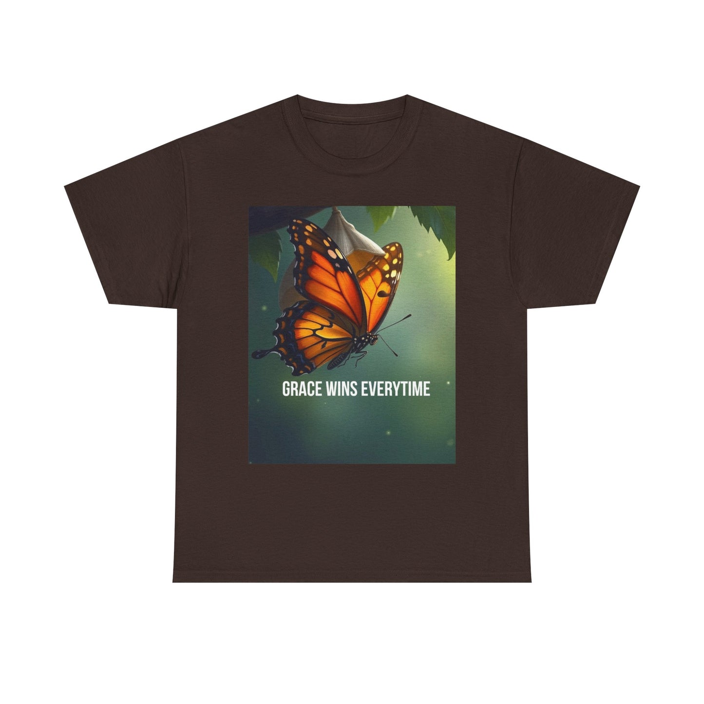 Butterfly 'Grace Wins Everytime' Graphic Tee - Inspirational Nature T-Shirt