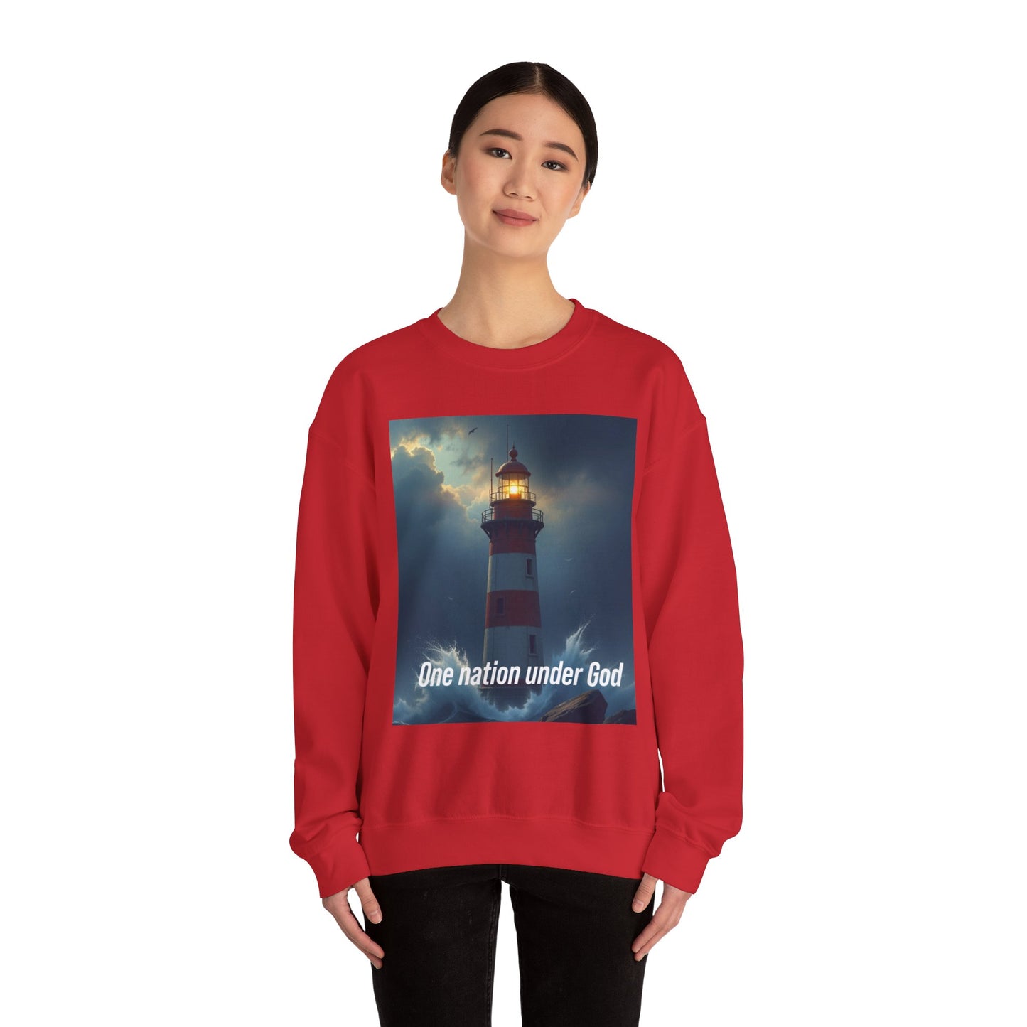 One Nation Under God Lighthouse Sweatshirt