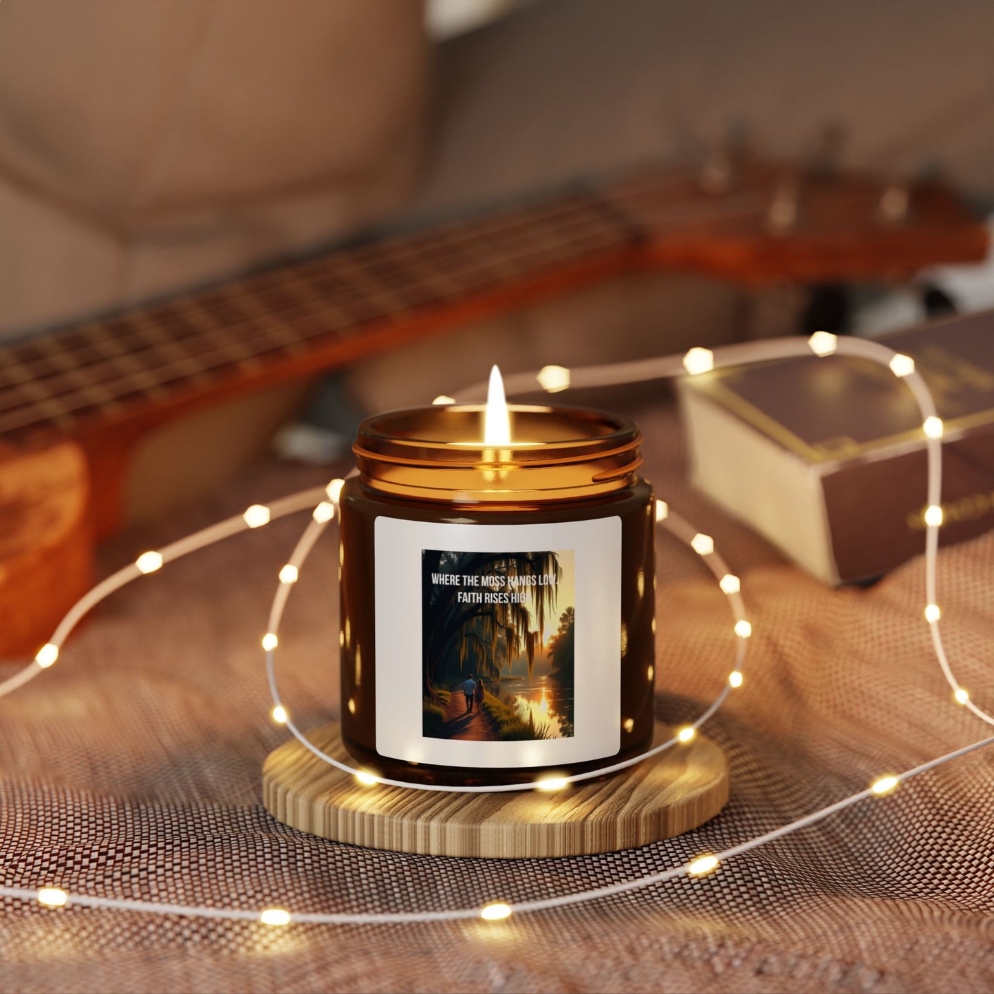 Tropical Escape Soy Candle — Amber Jar, Relaxing Beach Scent